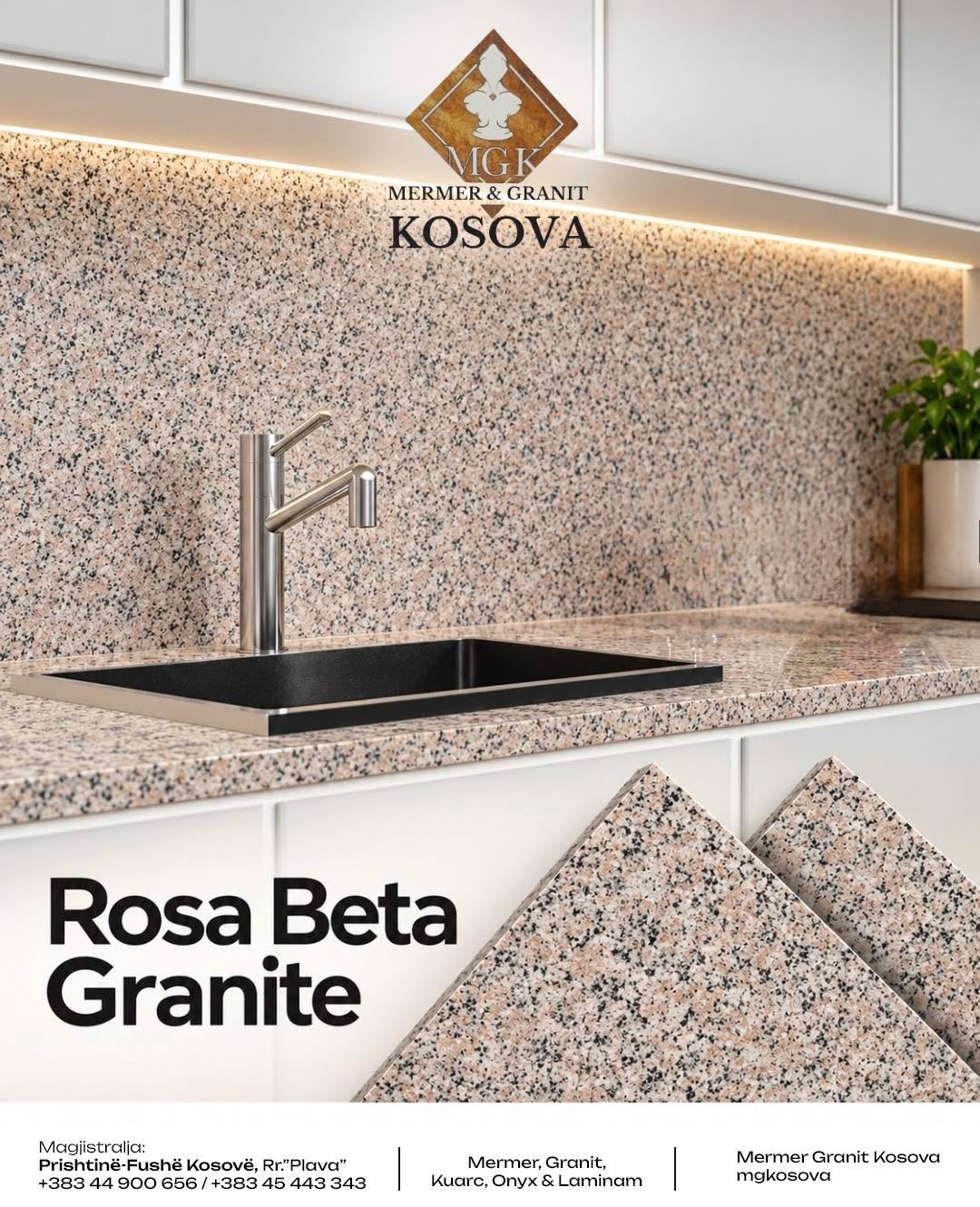 Rosa Beta Granite sjell një kombinim të bukur të toneve të