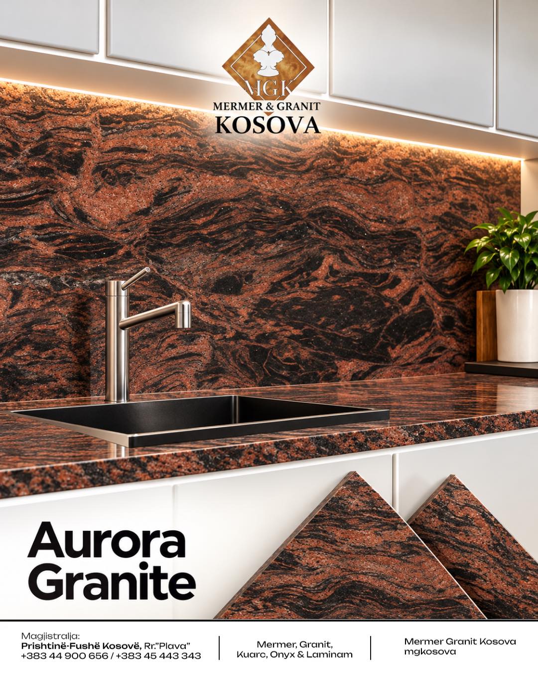Aurora Granite sjell elegancë me nuancat e ngrohta dhe