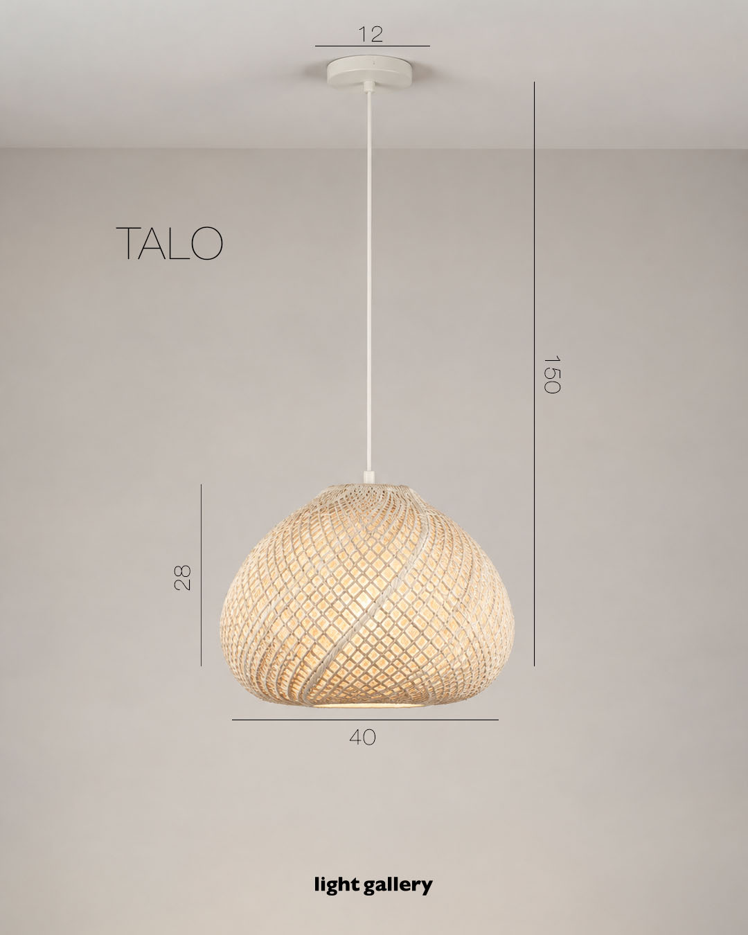 TALO, llambë e varur me strukturë të thurur dhe formë të – Light Gallery (2)