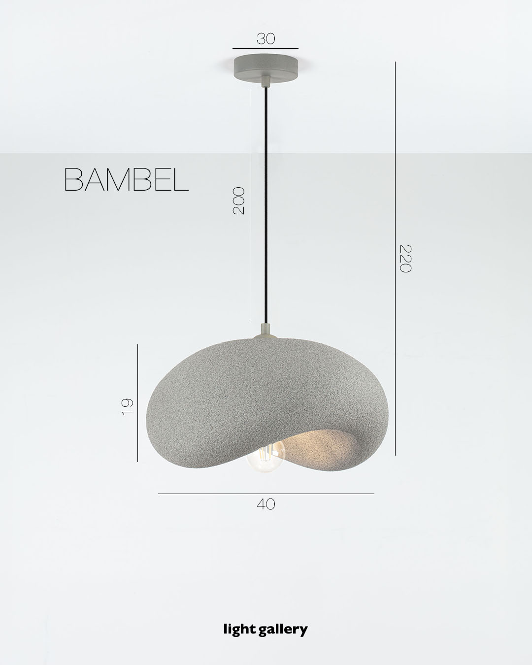 BAMBEL, llambë e varur me formë organike – Light Gallery (2)