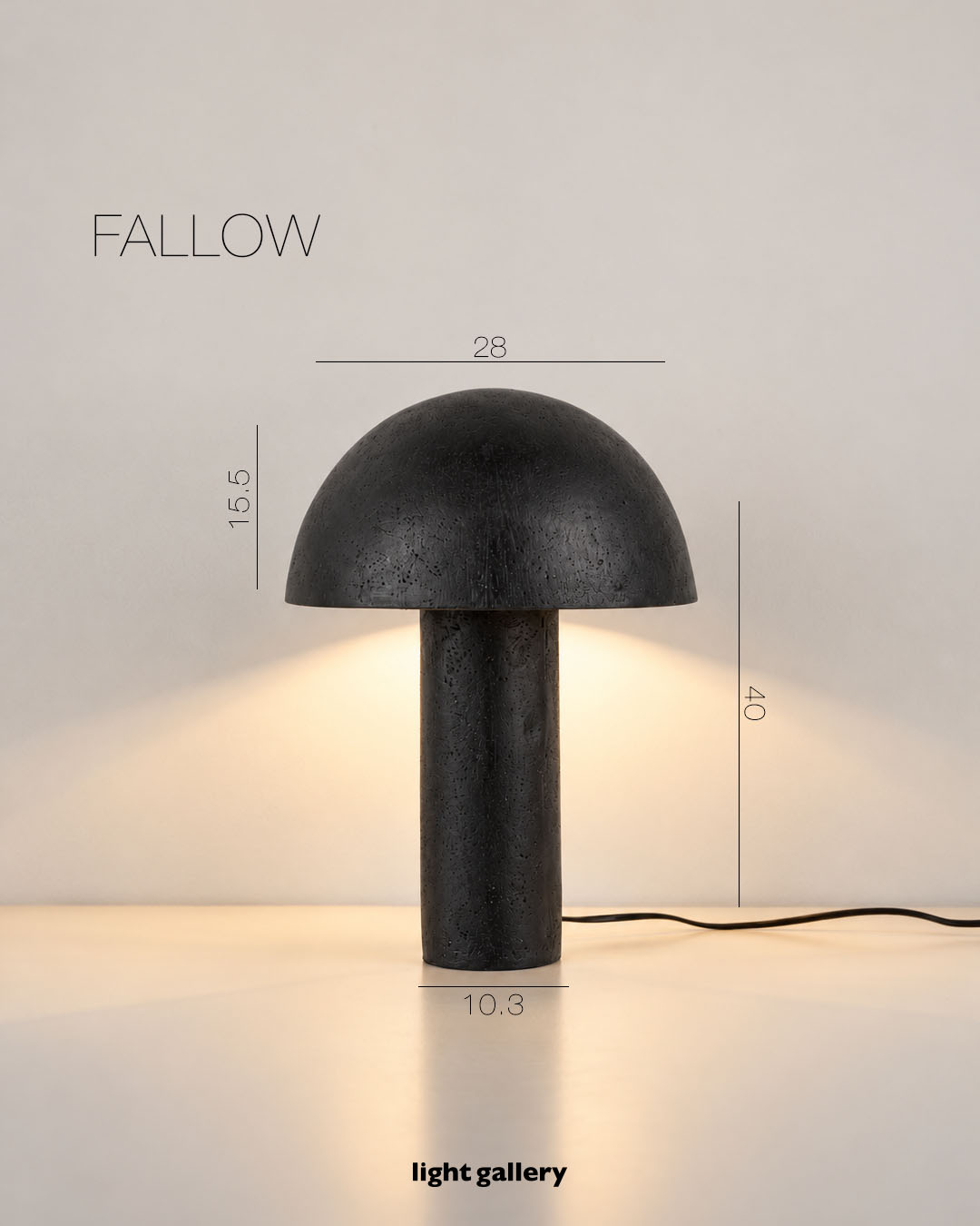 FALLOW, llambë tavoline e punuar nga çimentoja – Light Gallery (2)