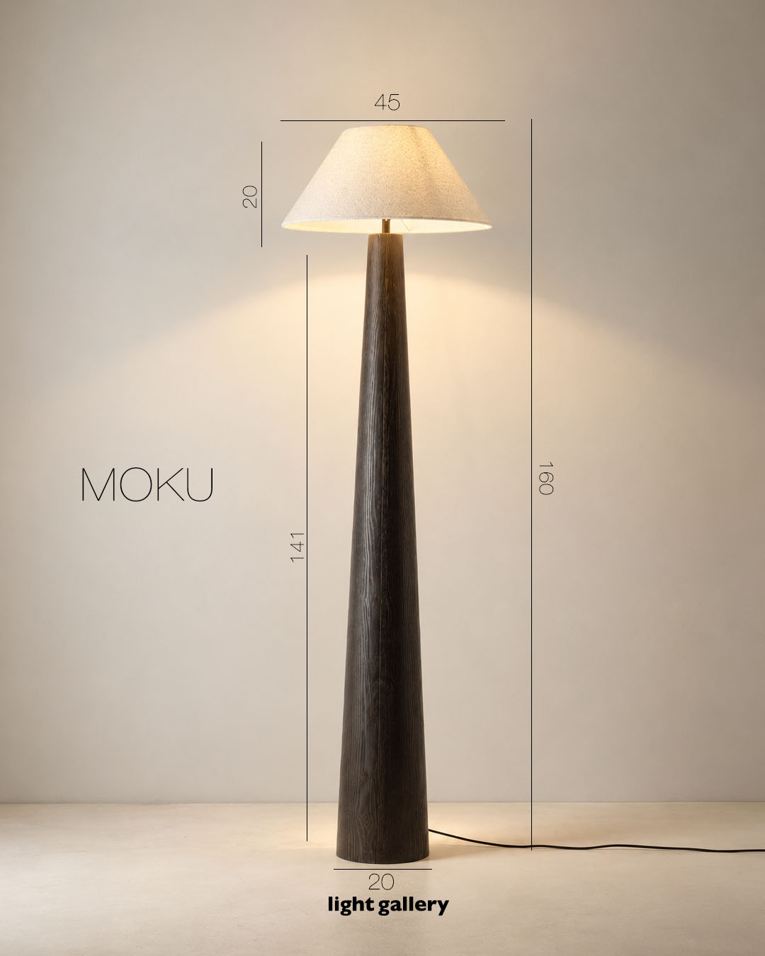 MOKU, llambë dyshemeje me bazë të gjatë konike – Light Gallery (2)