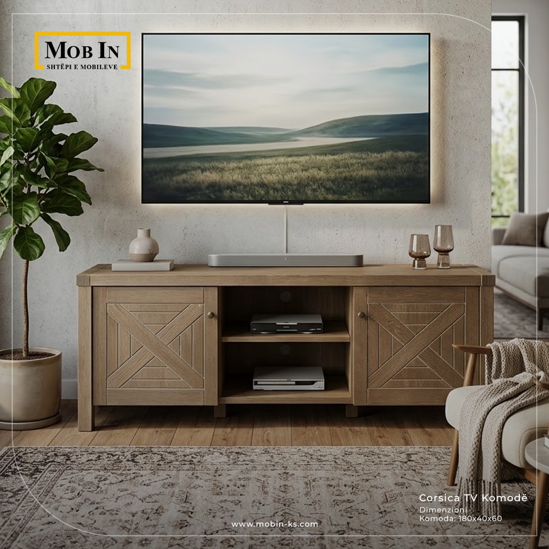 TV komod modern me dizajn elegant dhe praktik