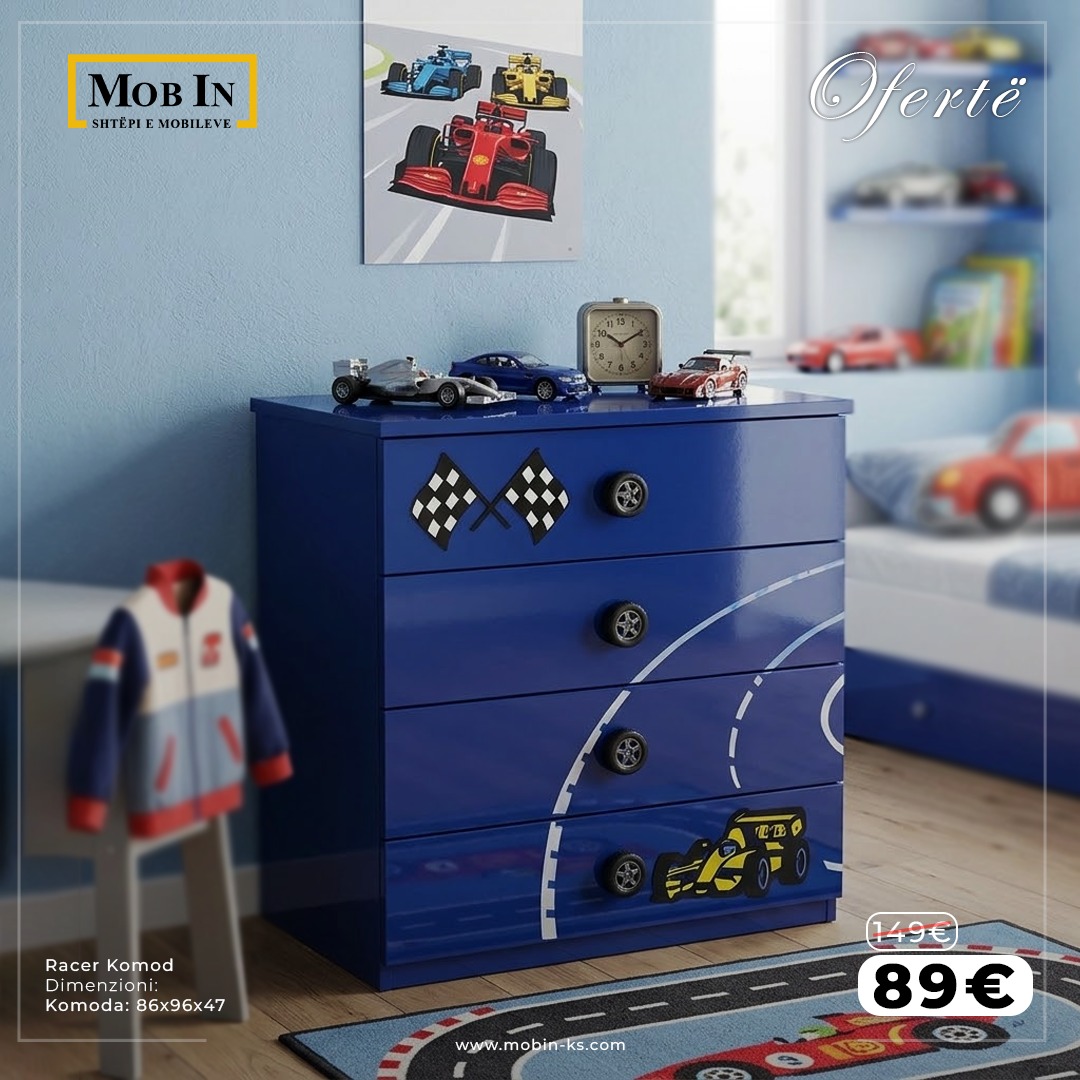 Komodë me dizajn unik racing