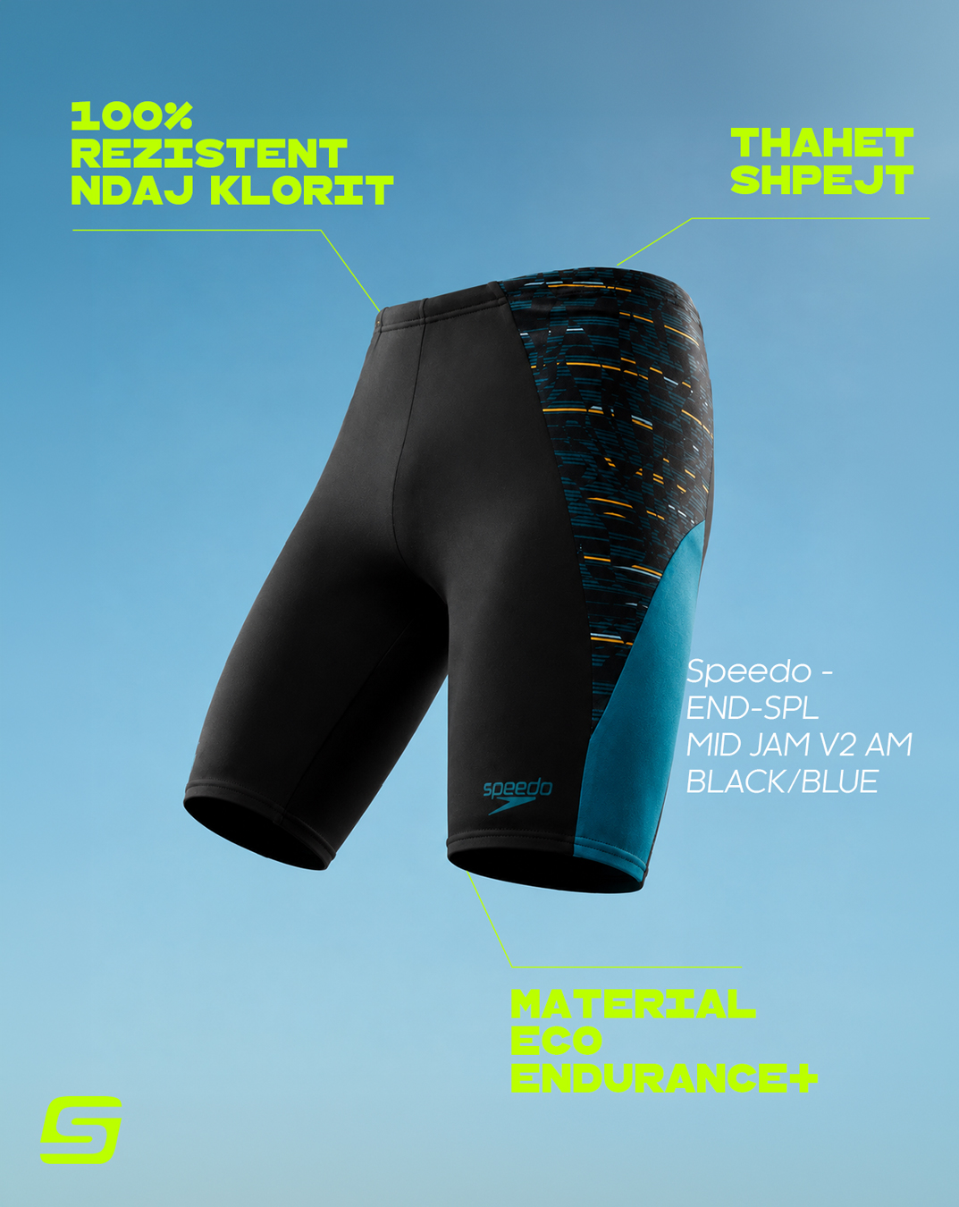 Speedo END-SPL MID JAM V2 AM – Black/Blue