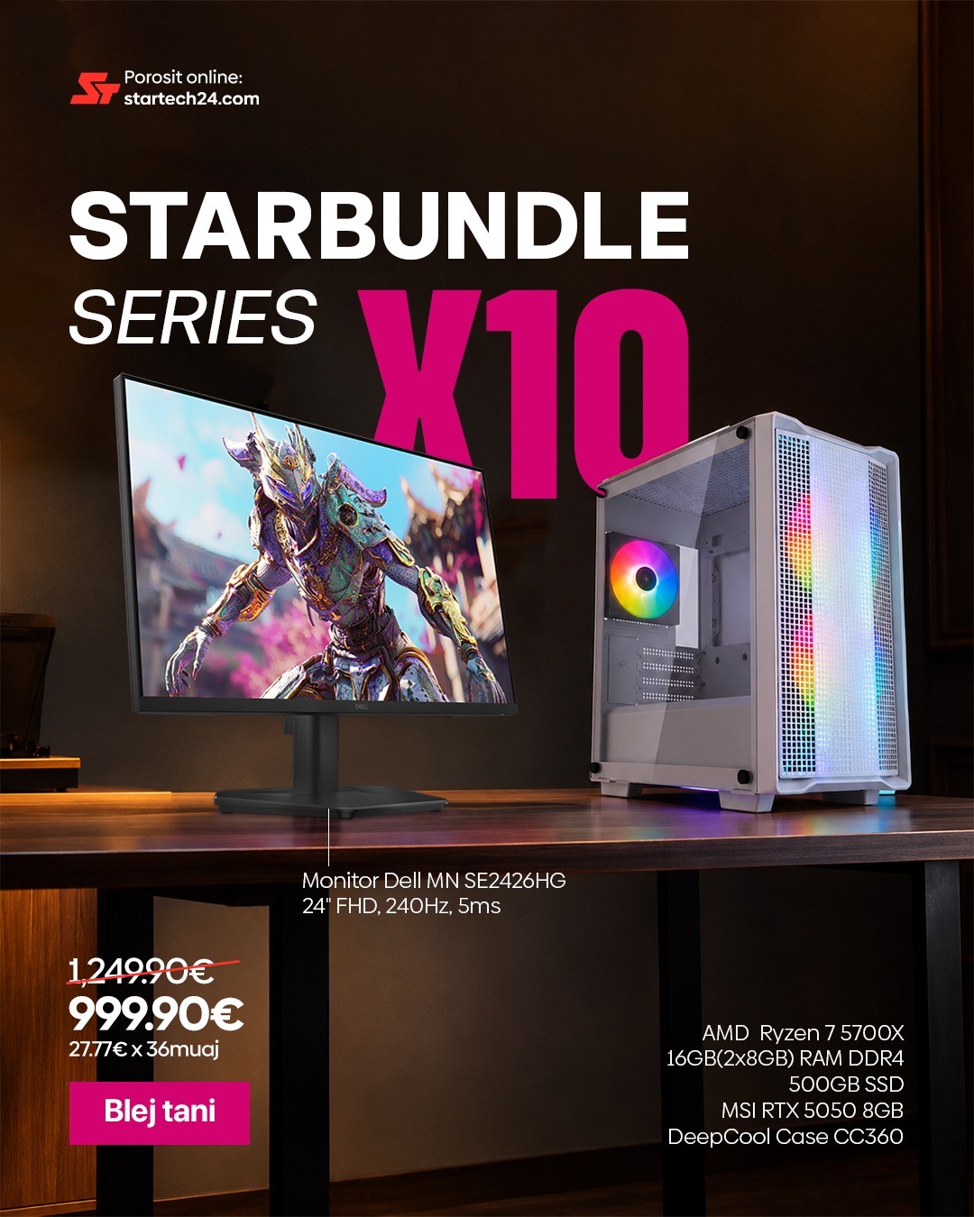 Ky bundle gaming kombinon një kompjuter të pajisur për