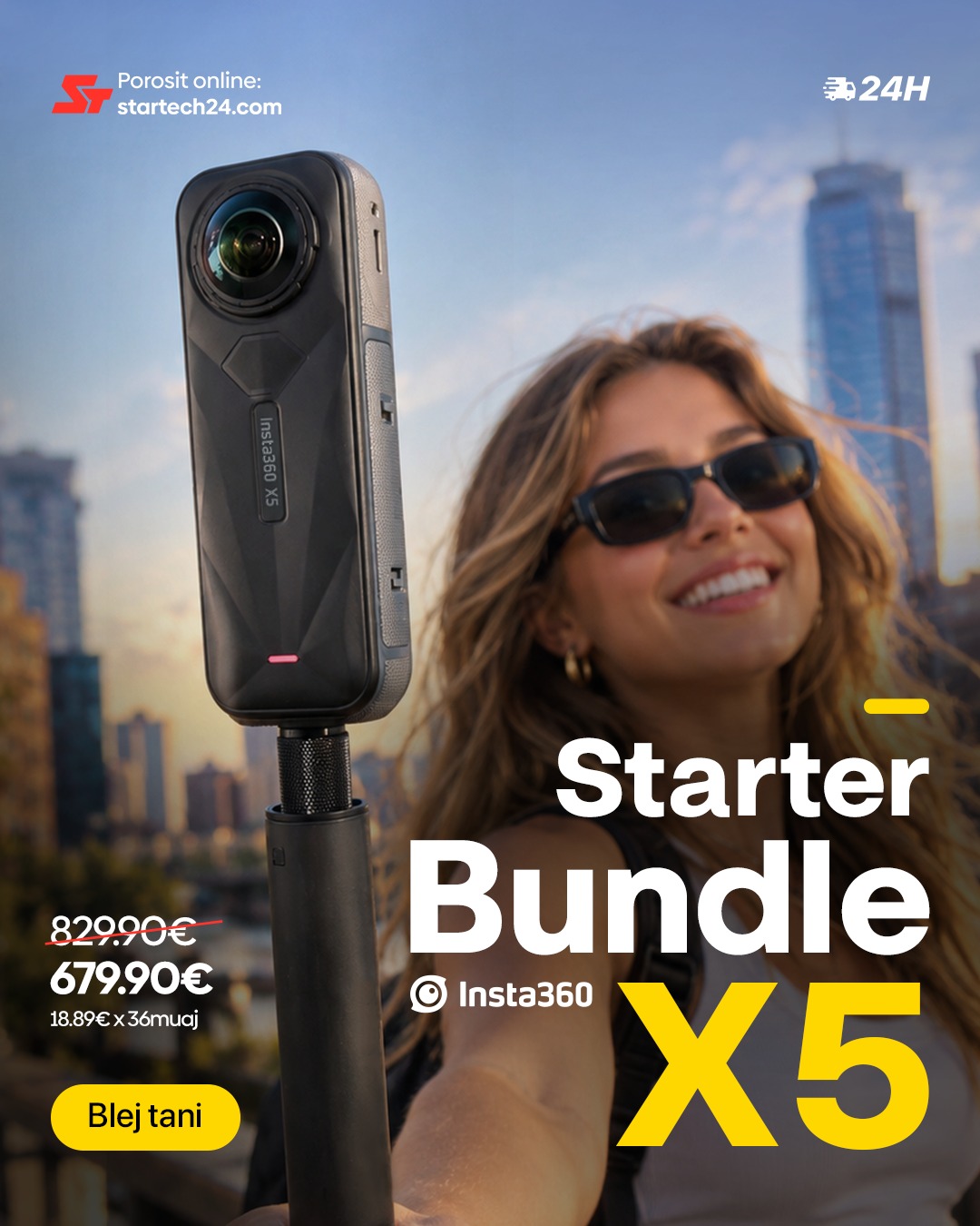 Bundle përfshin kamerën Insta360 X5