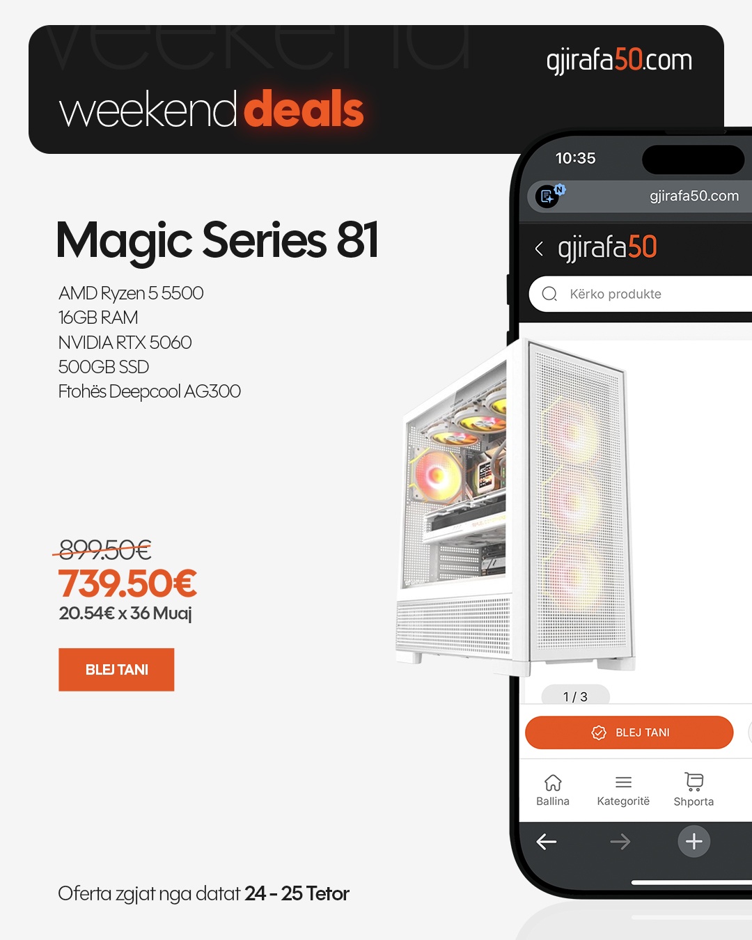 PC gaming gati për Full HD Gjirafa50 Magic Series 81 me RTX – Gjirafa50