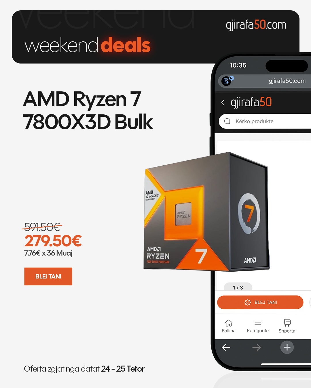Procesori i preferuar i gamerëve AMD Ryzen 7 7800X3D me 8