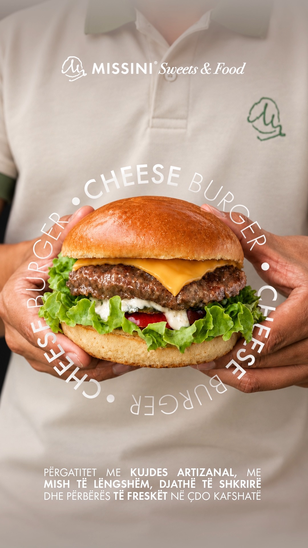 Cheese Burger i përgatitur me kujdes artizanal