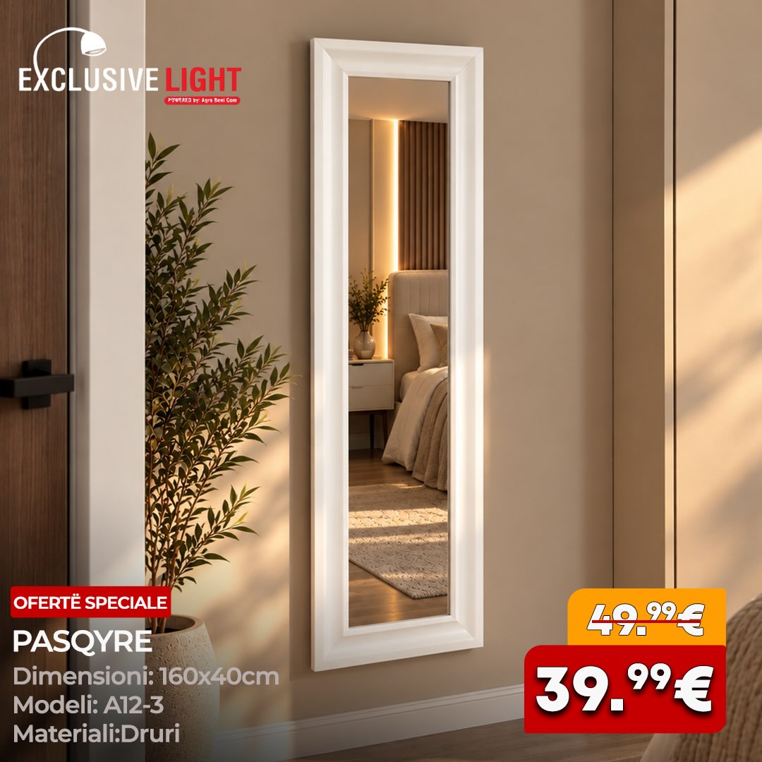 Pasqyra dekorative me dizajn elegant dhe modern.