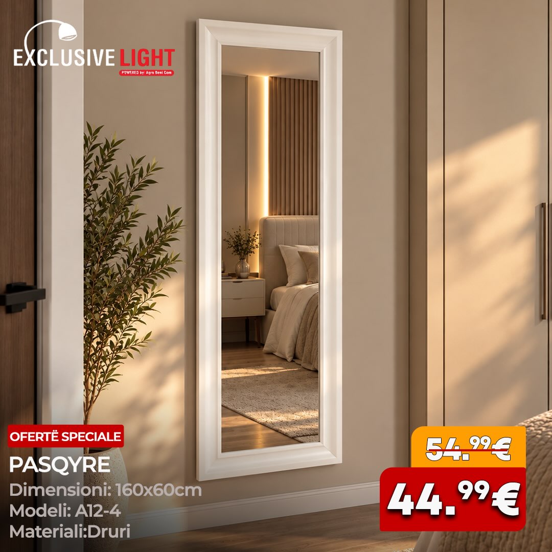 Pasqyra dekorative me dizajn elegant dhe modern. – Exclusive Lights & Home (2)