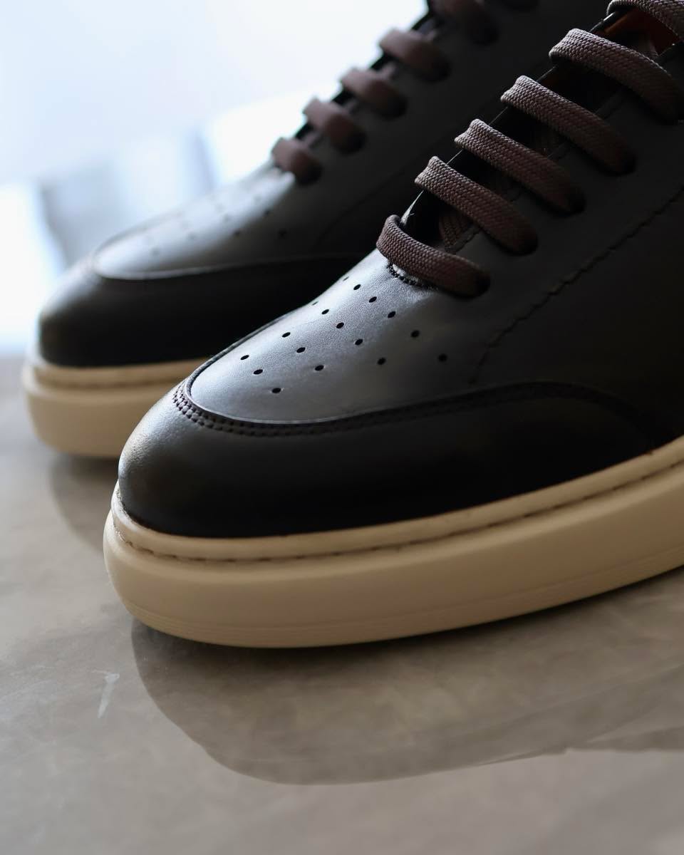 Patikë ngjyrë kafe me platformë EVA ngjyrë krem. – Luciani Bellini Footwear (3)