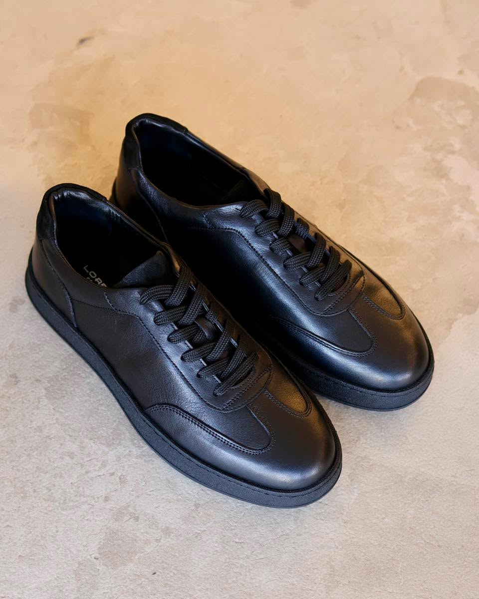 Patikë e zezë me lëkurë natyrale. – Luciani Bellini Footwear (2)
