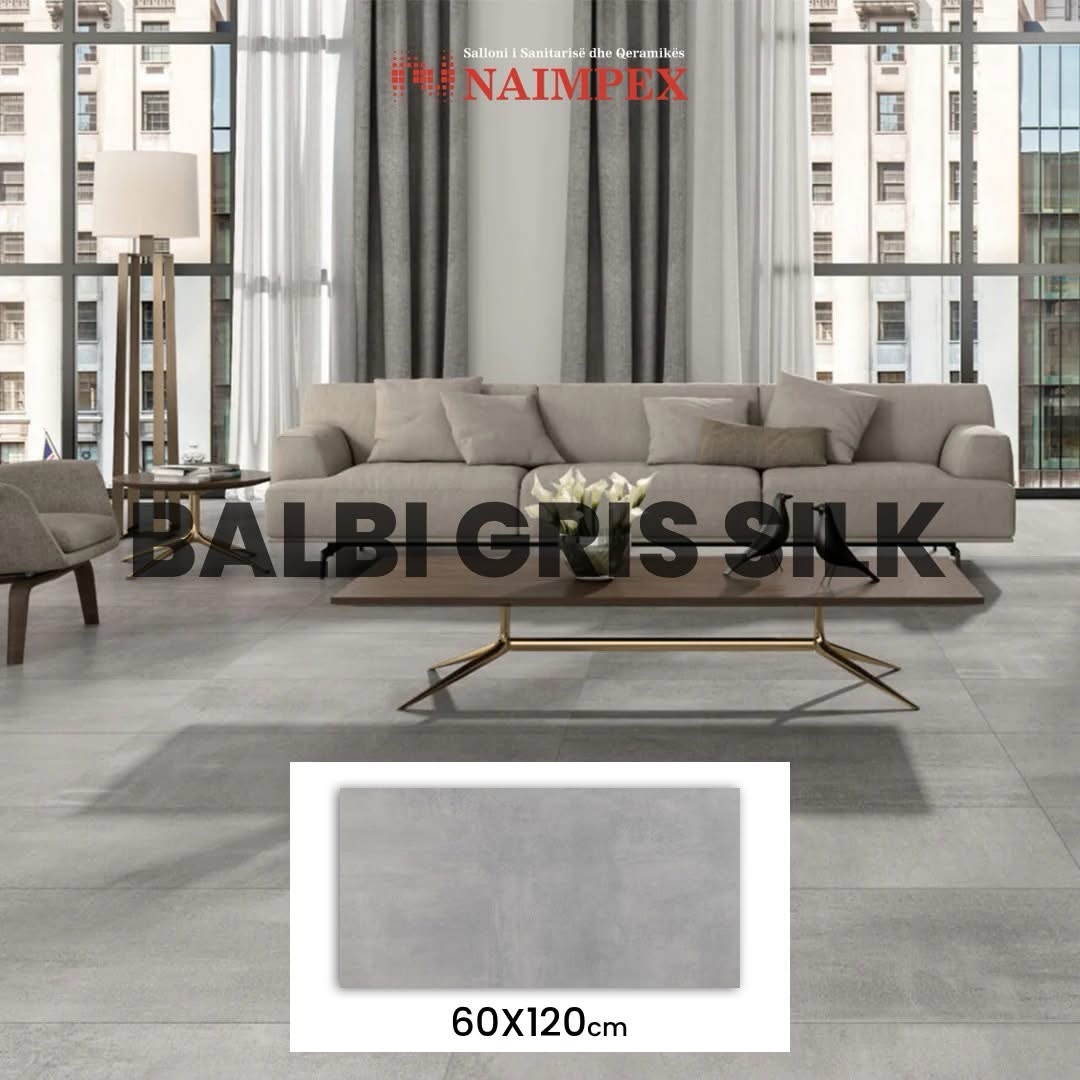 Pllakë Porcelani Balbi gris silk 60x120cm