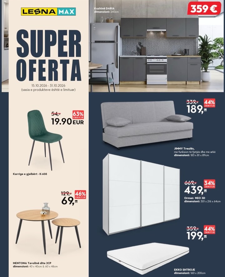 SUPER OFERTA në Lesna Max!
