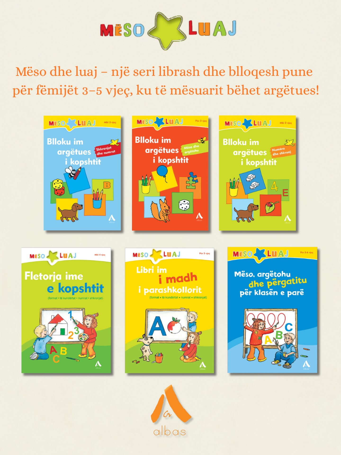 Mëso dhe luaj – Shtëpia botuese Albas - Kosovë