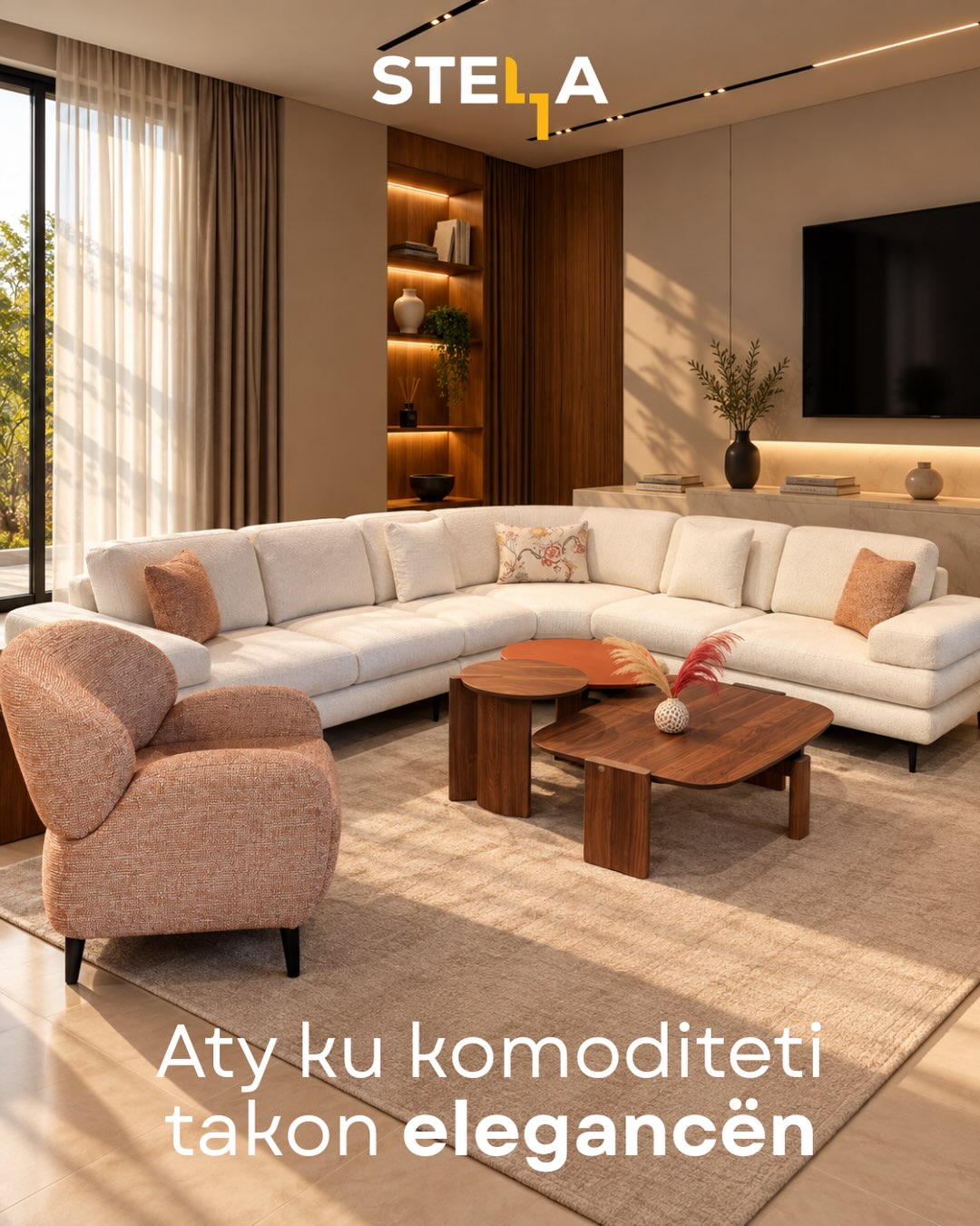 Komoditet, stil dhe elegancë në një hapësirë.