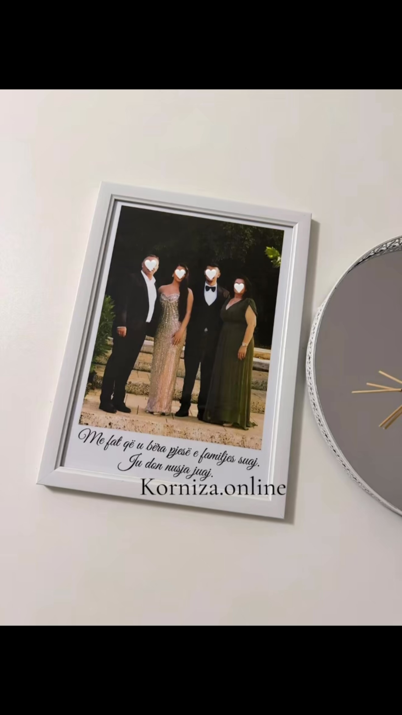 Kornizë me foto dhe shkrim te personalizuar