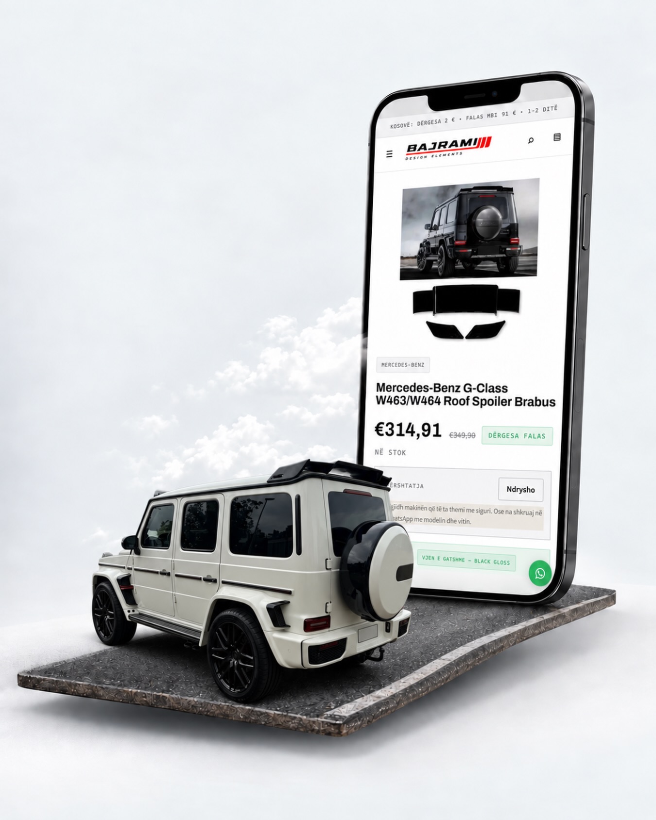 Spoiler Brabus për Mercedes-Benz G-Class W463/W464