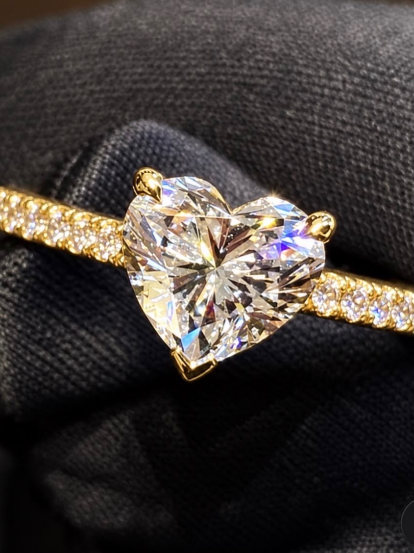 Heart gold ring – Luxe Silver™ (2)