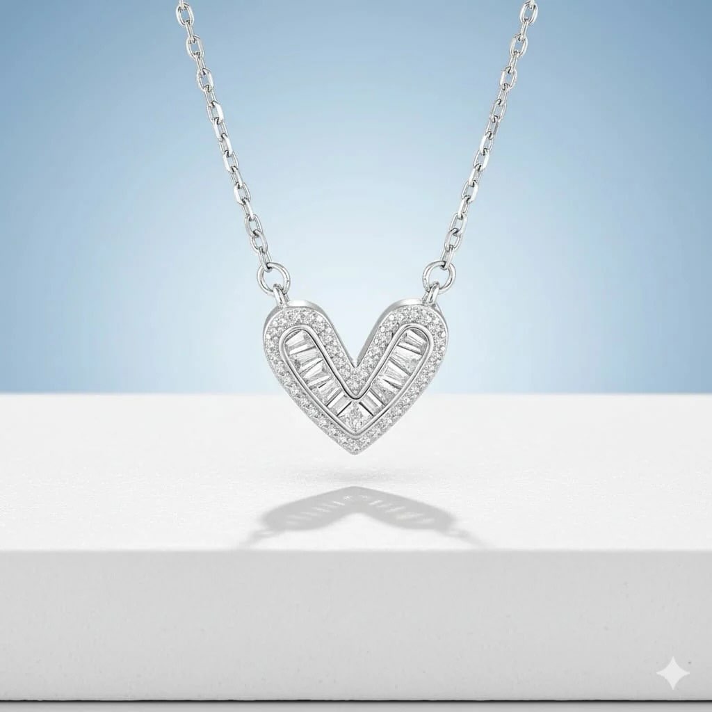 Silver Heart Necklace – Luxe Silver™ (2)