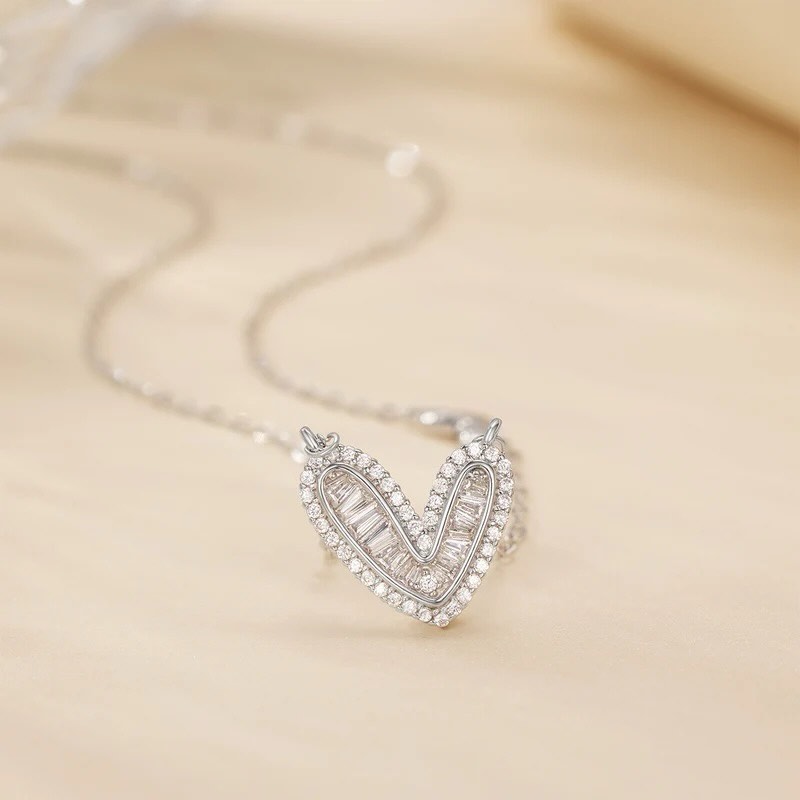 Silver Heart Necklace – Luxe Silver™ (3)