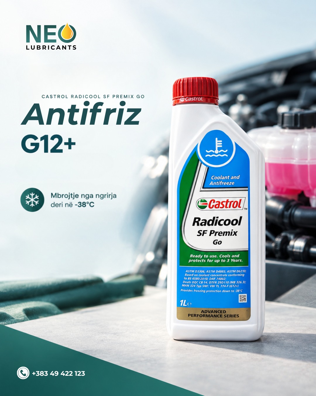 Antifriz G12+ dhe G11 Mbrojtje deri në -38°C
