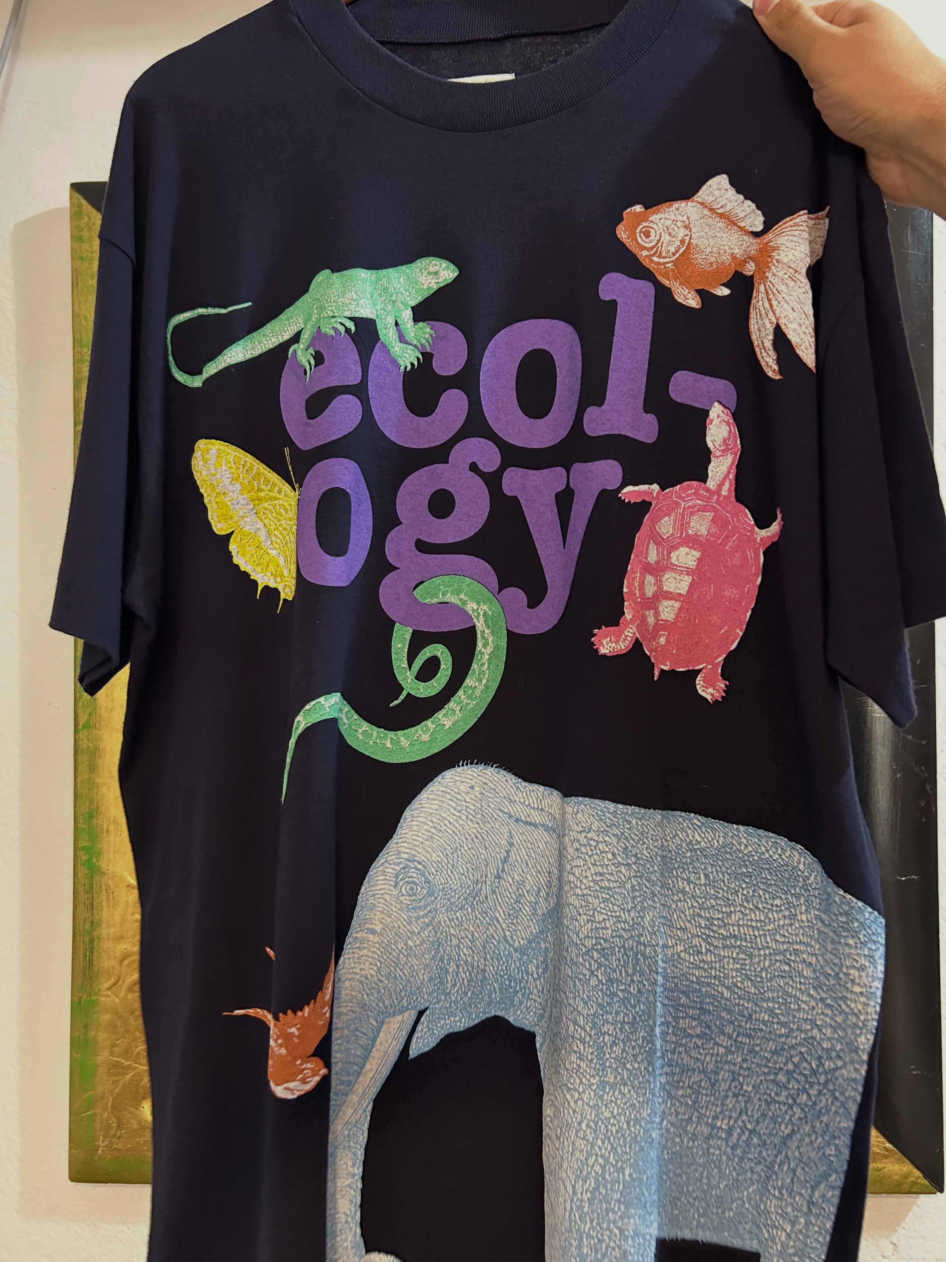 Bluzë vintage Ecology me kafshë XL – 1998 VINTAGE STORE (2)