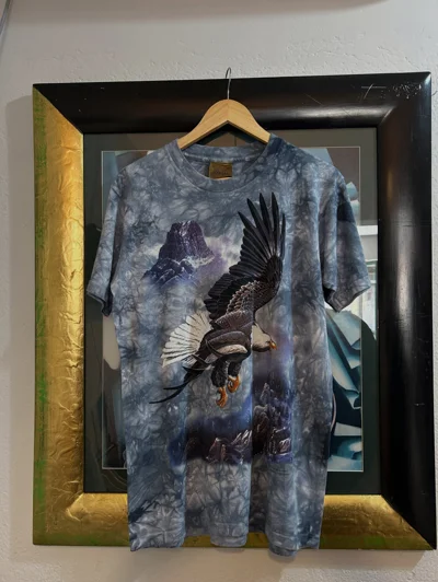 Bluzë vintage tie-dye me shqiponjë M