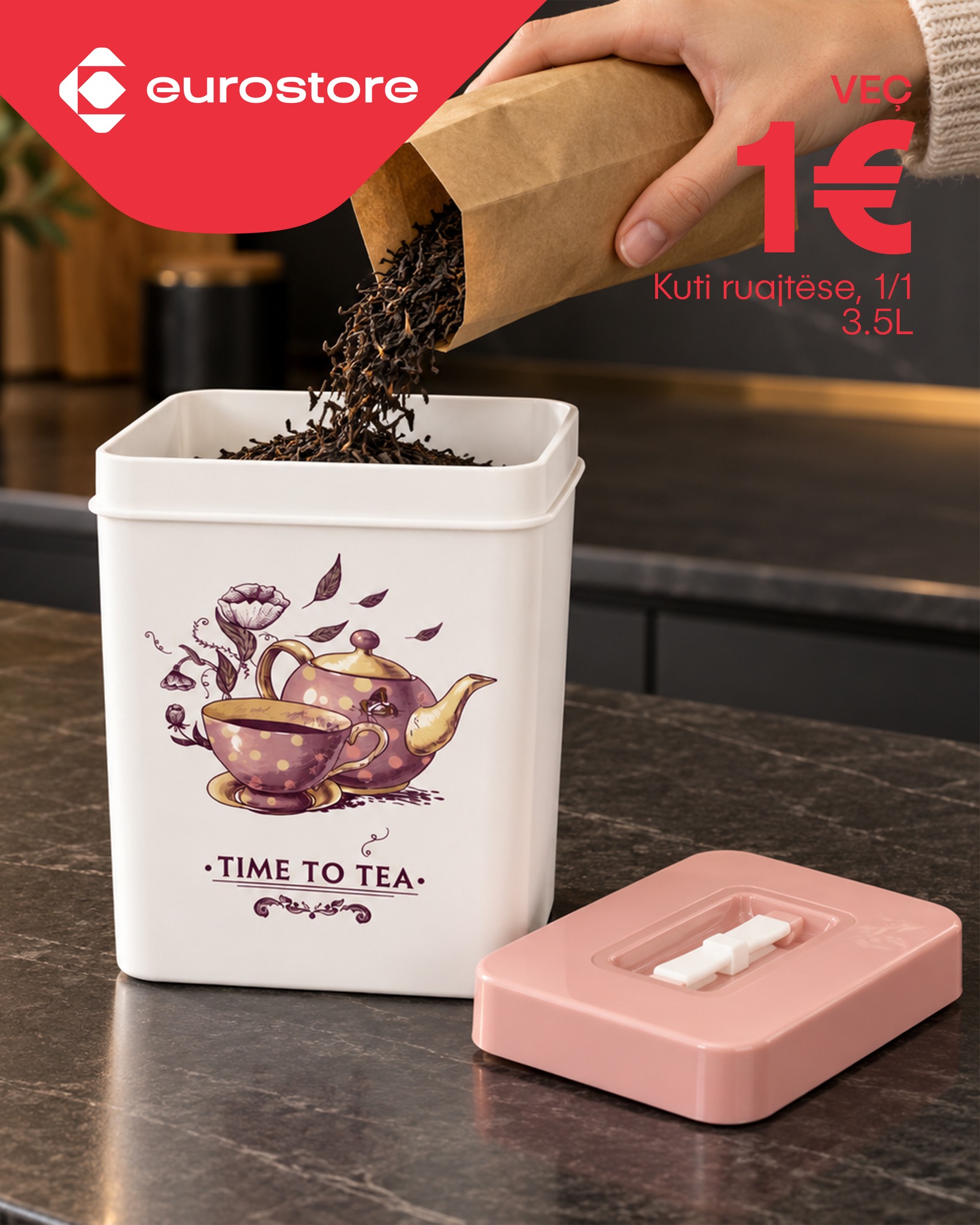 Kuti ruajtëse për çaj 3.5 litra – Eurostore