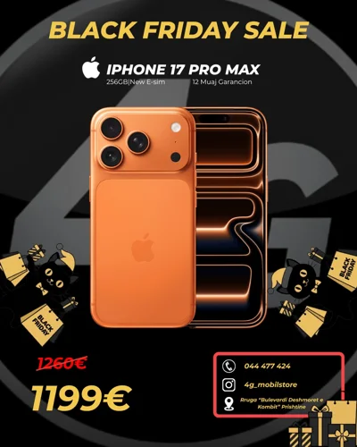 iPhone 17 Pro Max portokalli 256GB