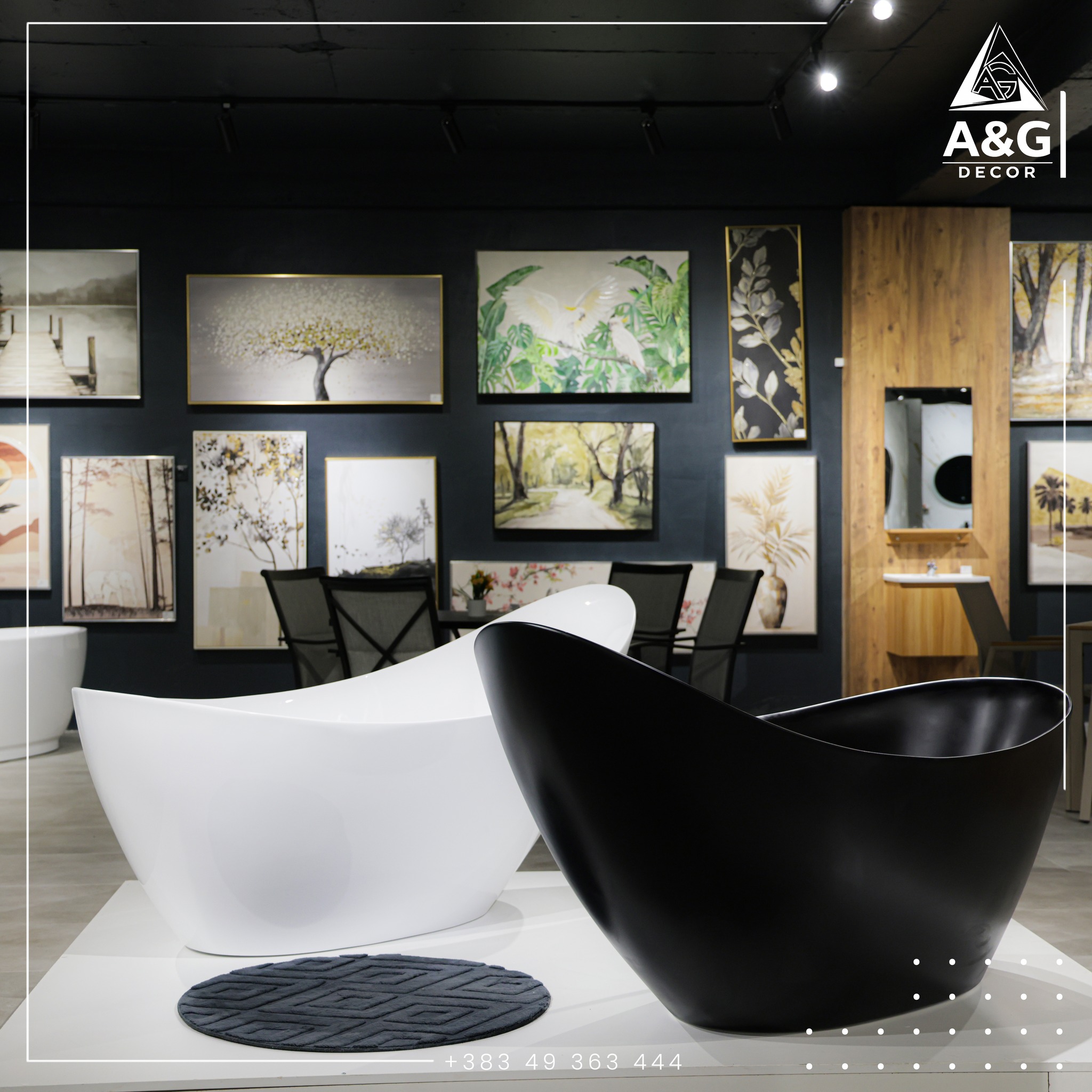 Vaska të lira të bardhë dhe të zezë – AG Decor