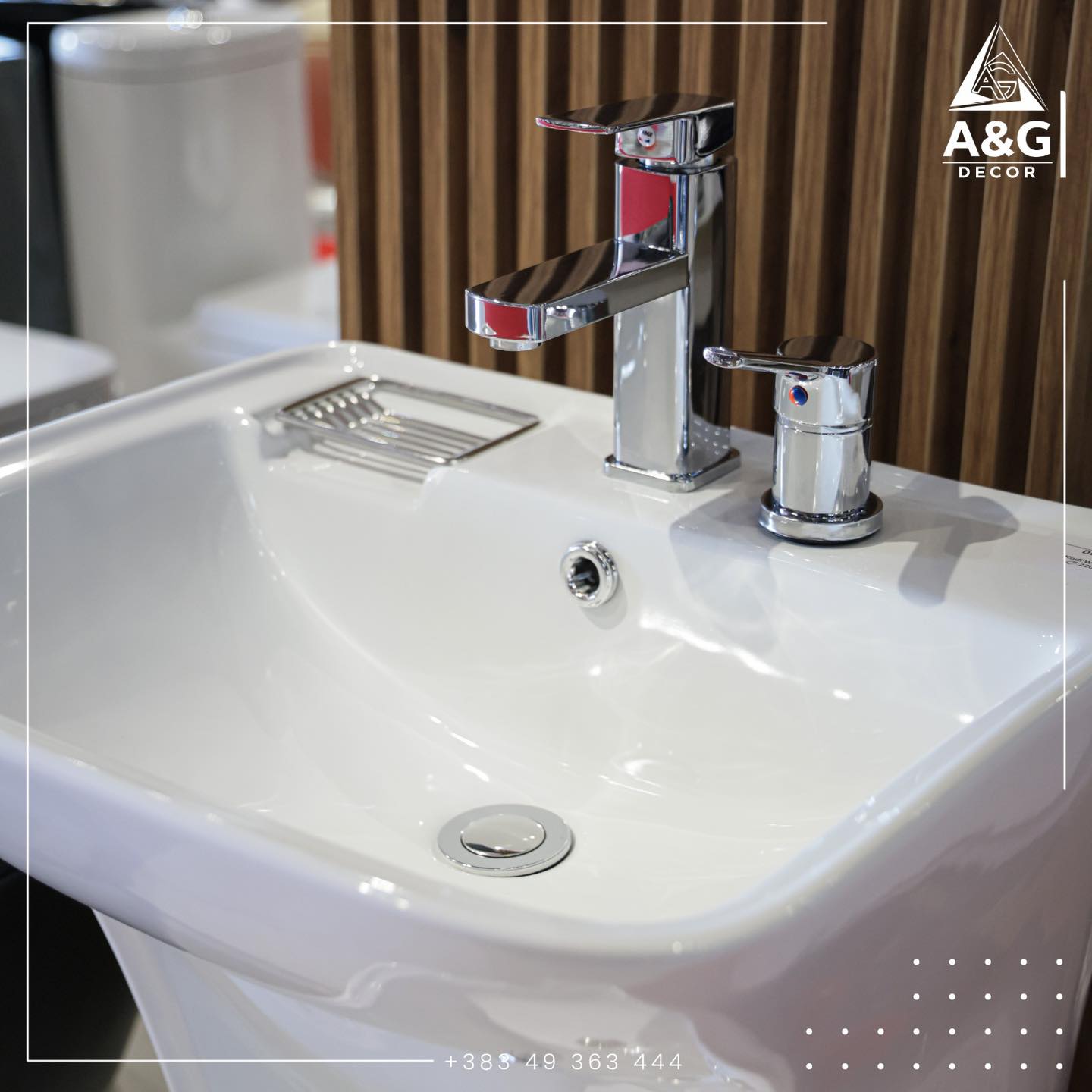 Lavaman i bardhë me këmbë – AG Decor (2)