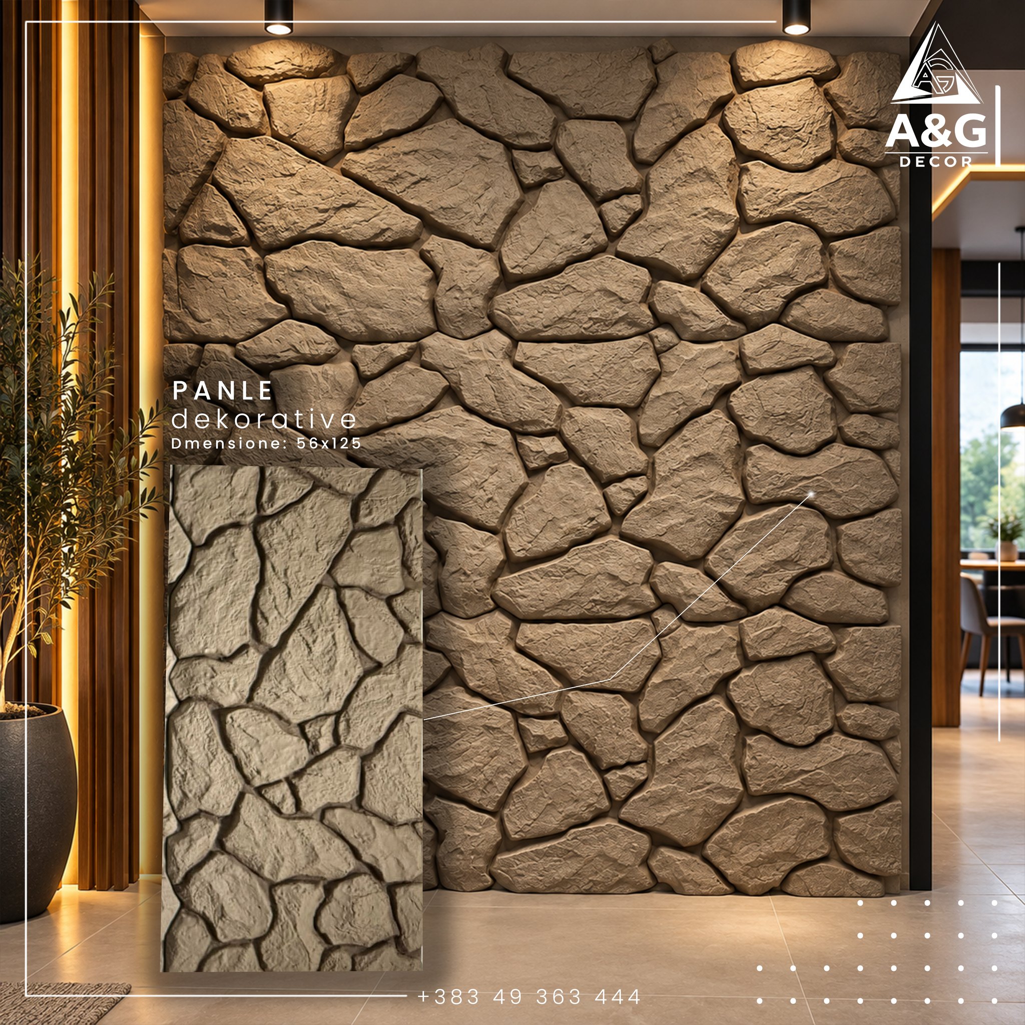 Panele dekorative 3D për mur të zeza – AG Decor (4)