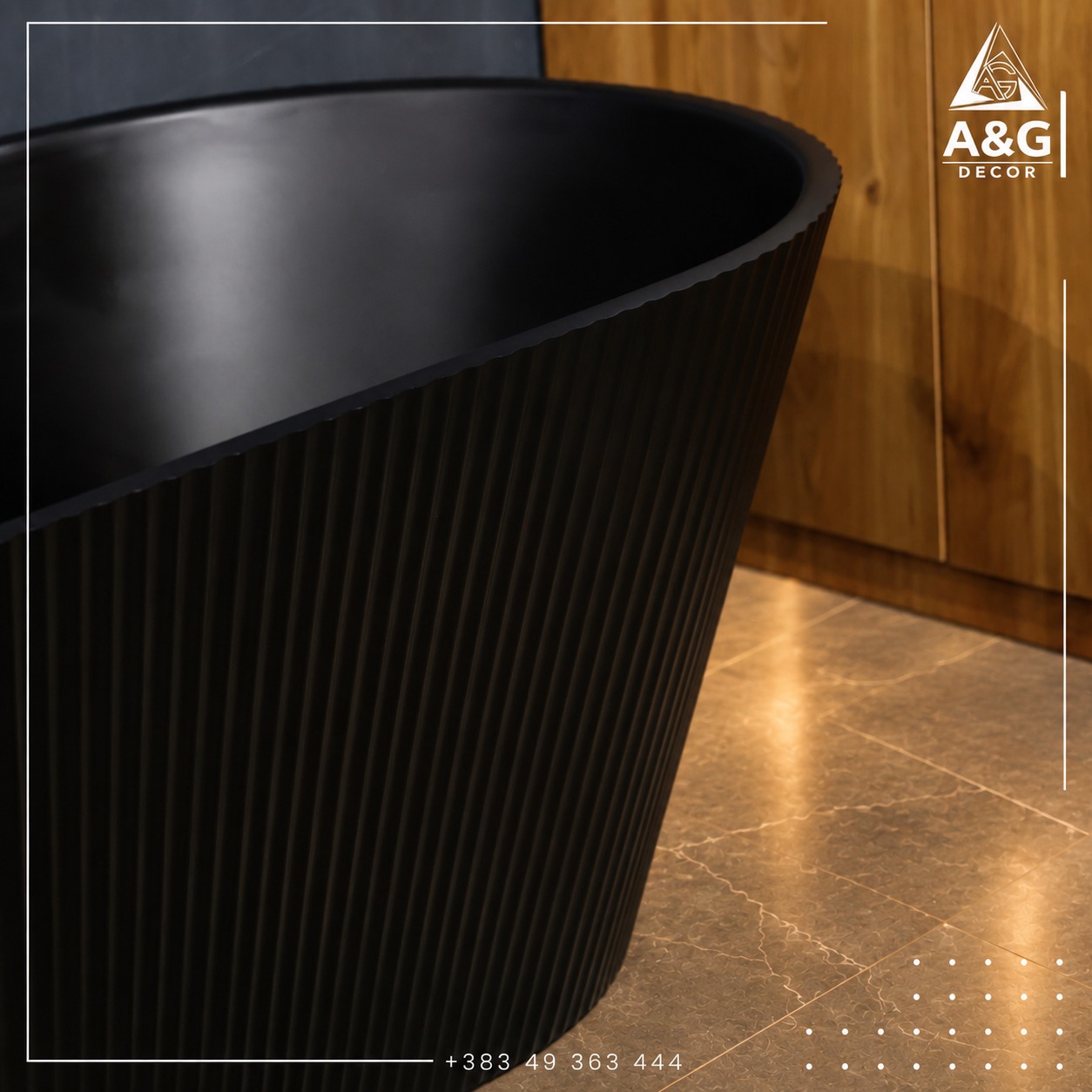Vaskë e zezë e lirë me vija – AG Decor (3)