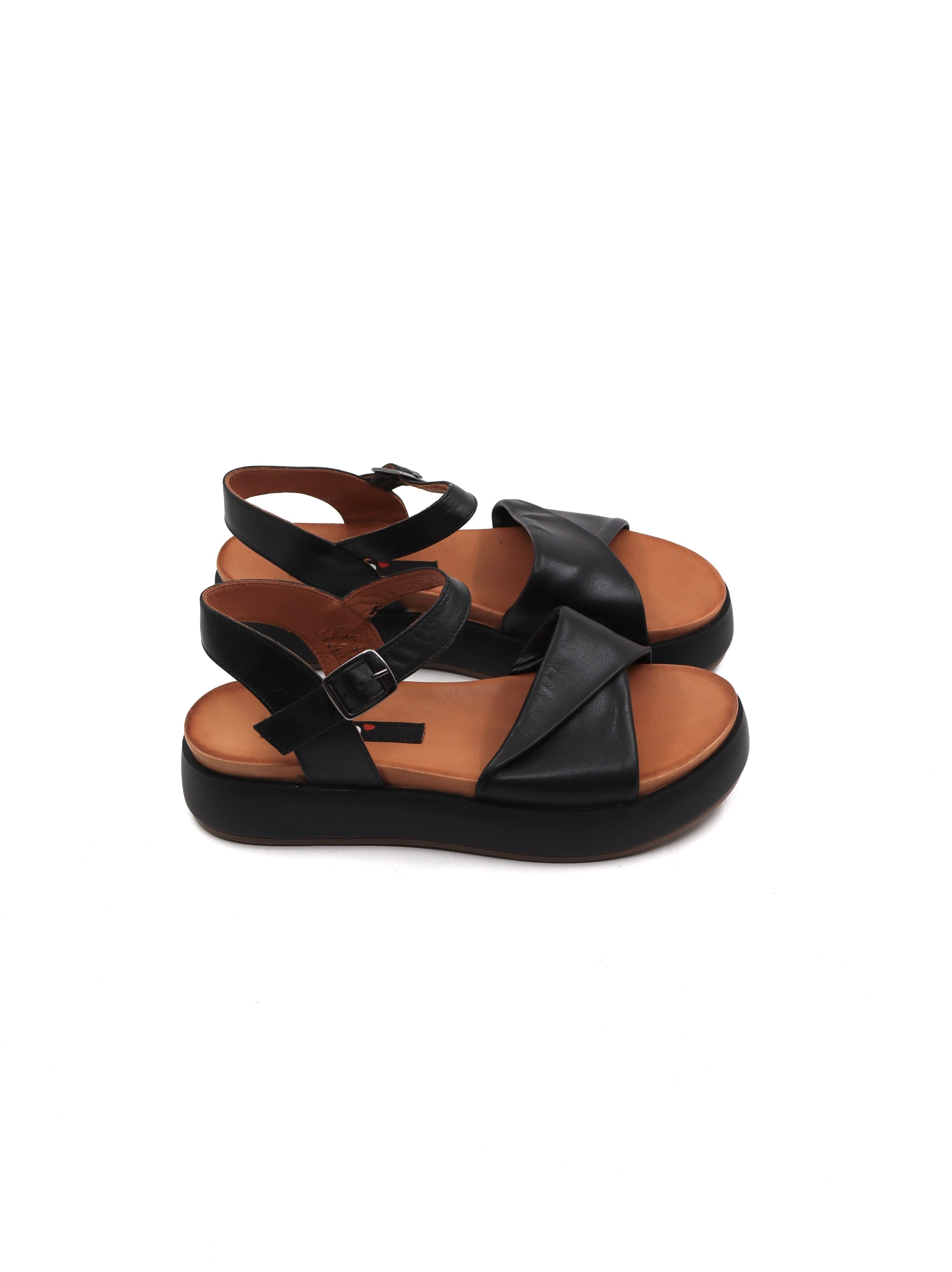 Sandale bezhë me rripa për femra – alp shoes & bags (4)