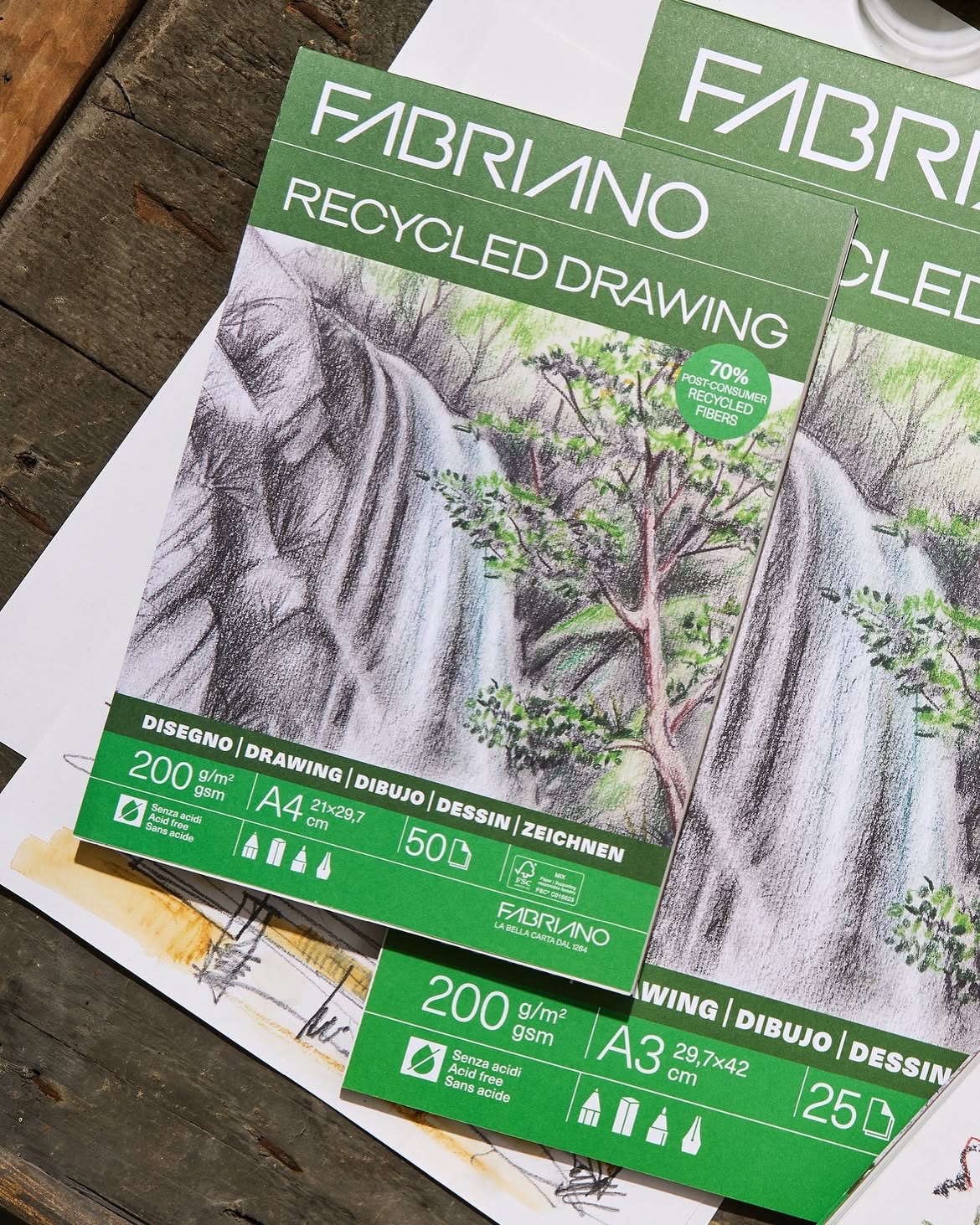 Bllok vizatimi Fabriano Recycled 200 gsm – Altera - Bookstore