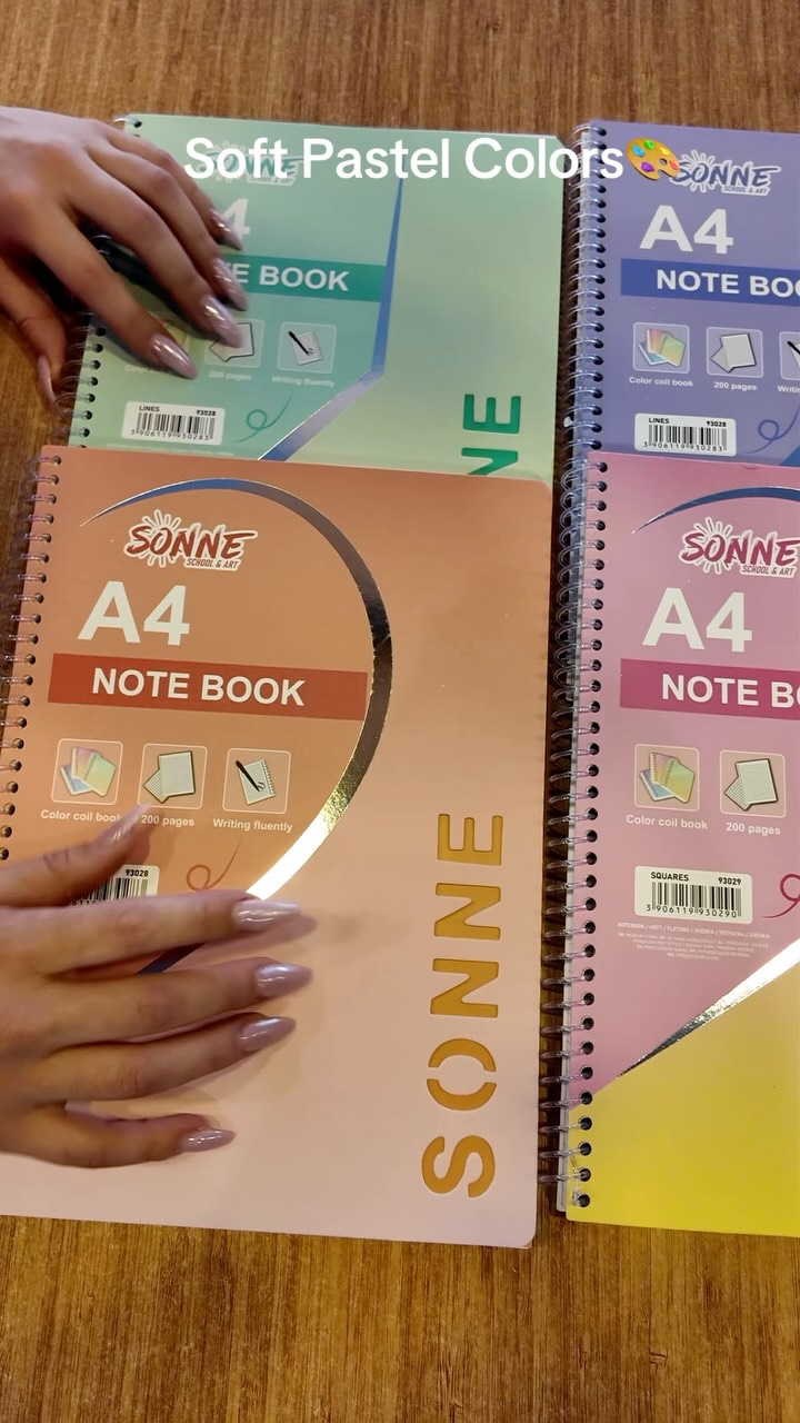 Fletore A4 me spirale në ngjyra pastel – Altera - Bookstore