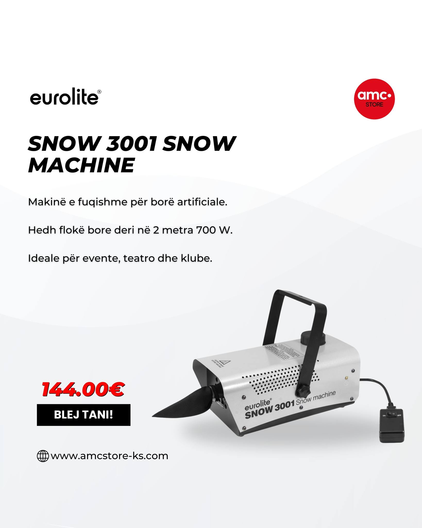 Makinë për borë artificiale Eurolite Snow 3001 – AMC STORE
