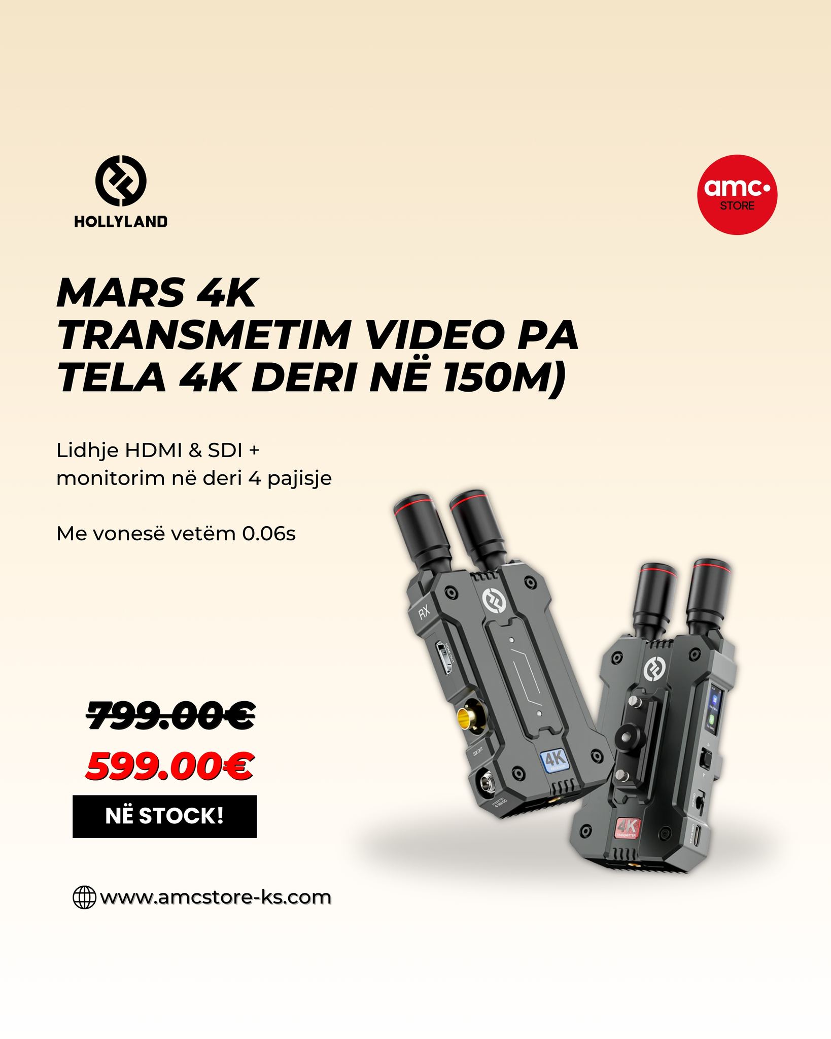 Transmetues video pa tela Hollyland Mars 4K – AMC STORE