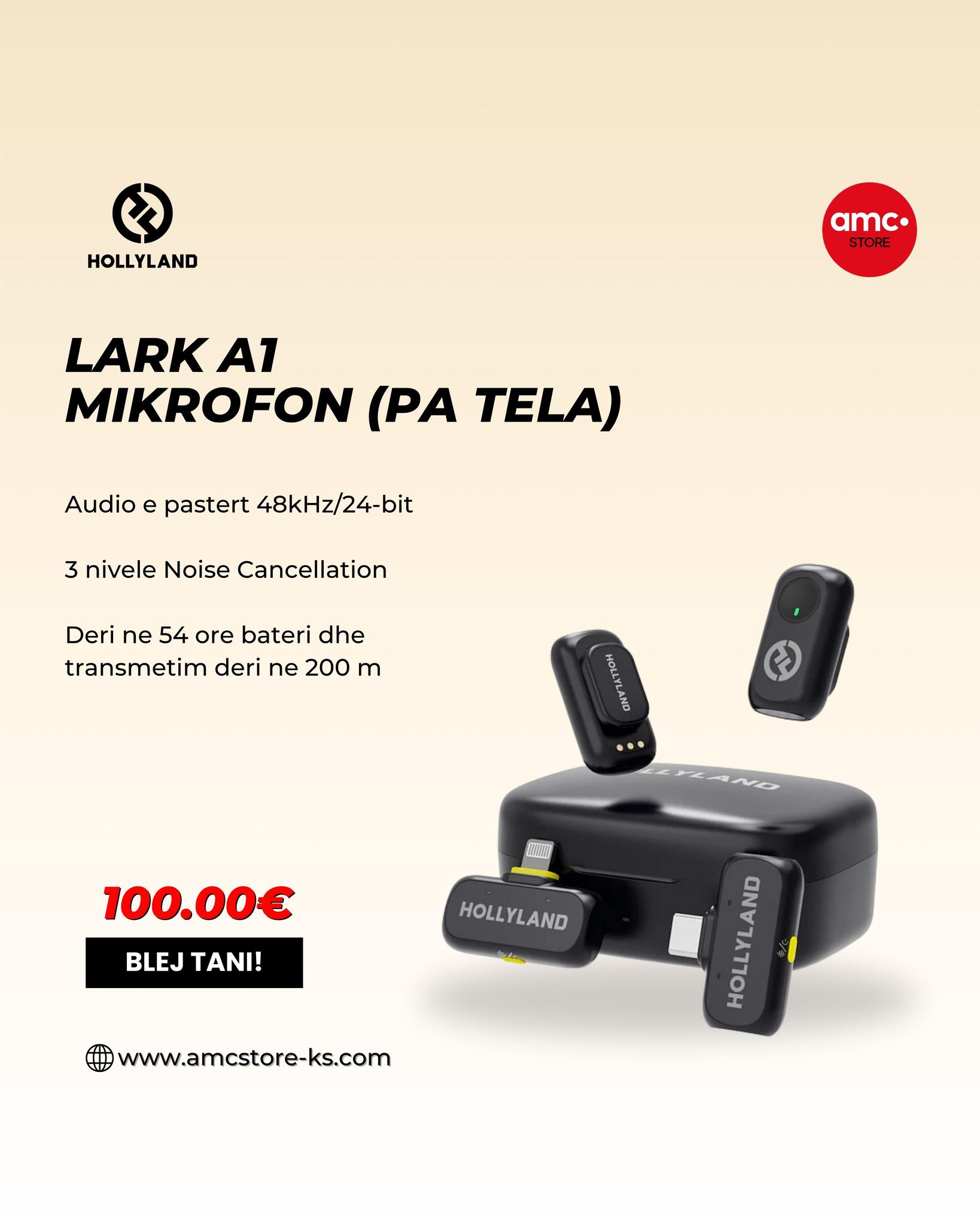 Mikrofon pa tela Hollyland Lark A1 – AMC STORE