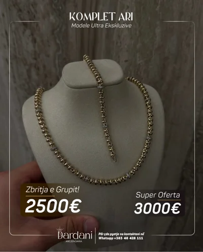 Komplet ari me gjerdan dhe byzylyk