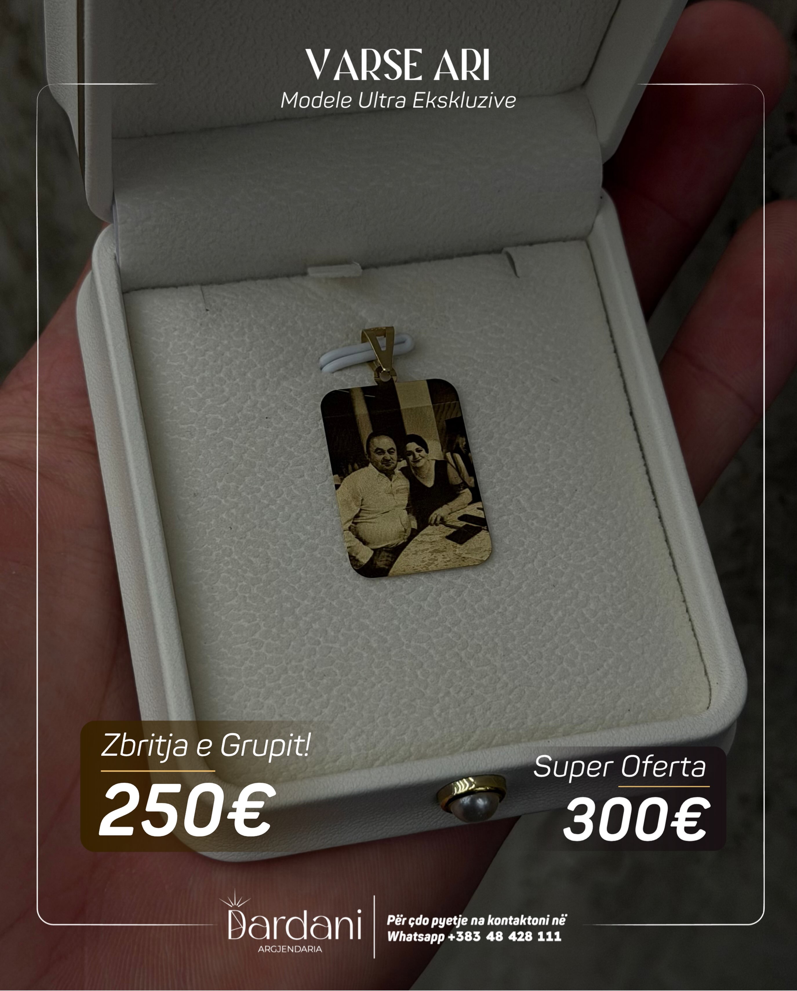 Varëse ari me foto të personalizuar – Argjendaria Dardani