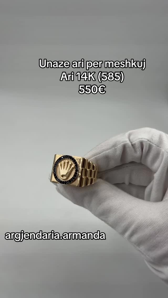 Unazë ari 14 karat për meshkuj – Argjendaria Armanda