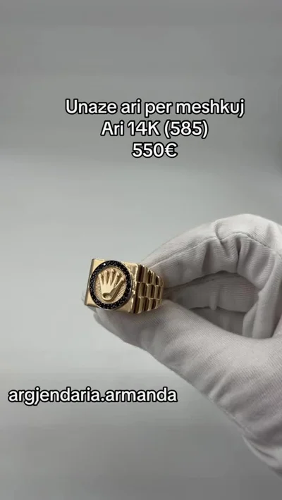 Unazë ari 14 karat për meshkuj