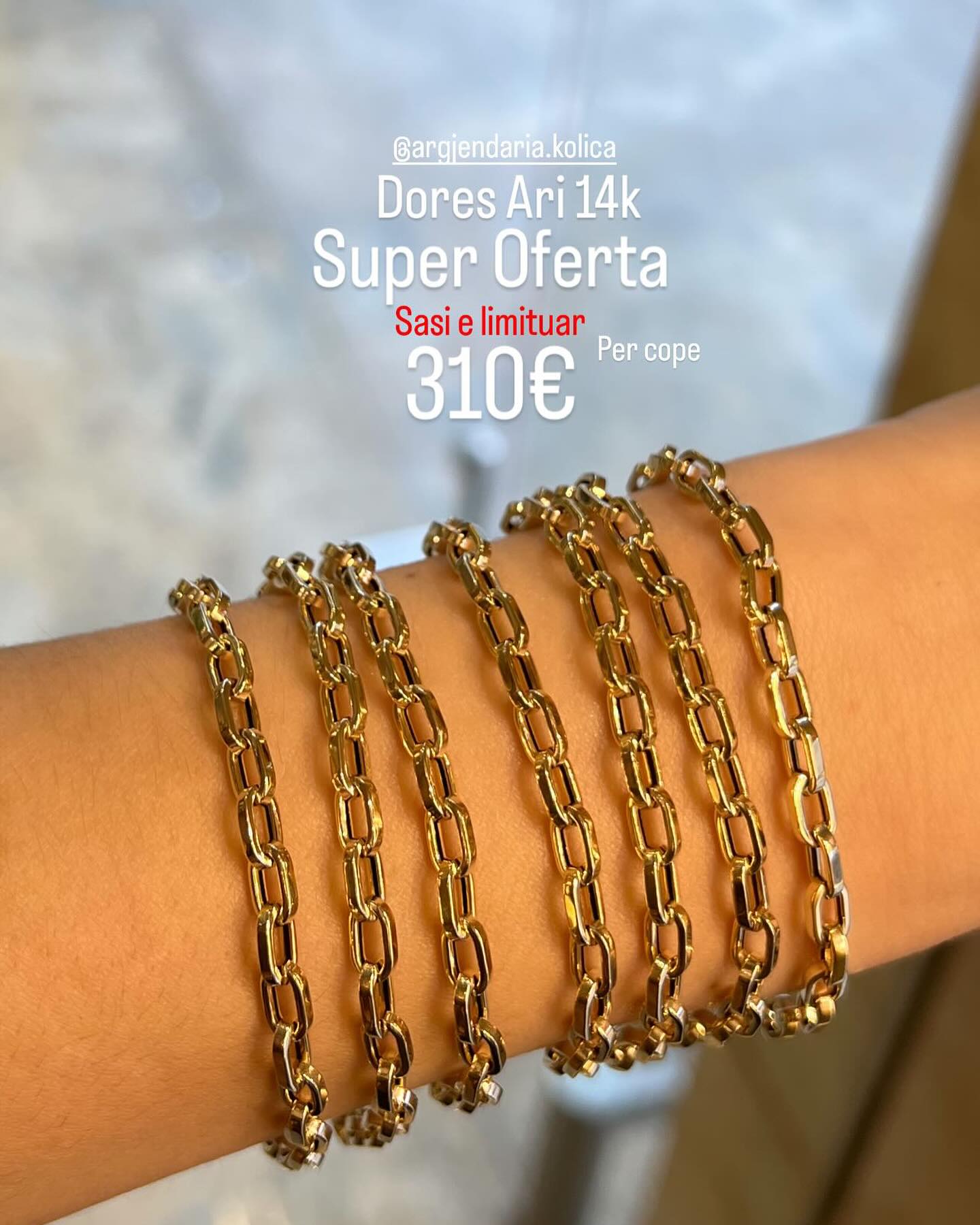 Dorëzore ari 14 karat me hallka – Argjendaria Kolica