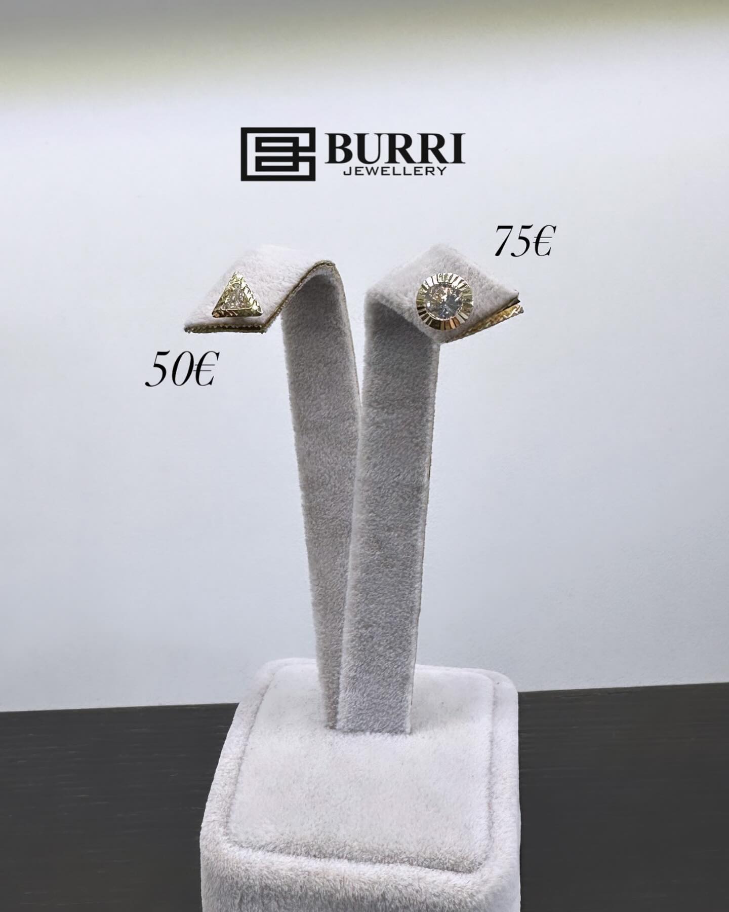Vathë ari 14 karat të vogla me gur – ARGJENDARIA BURRI (2)