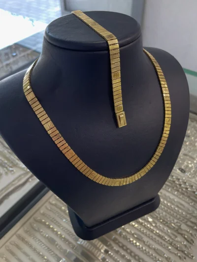 Komplet ari 14 karat gjerdan dhe byzylyk