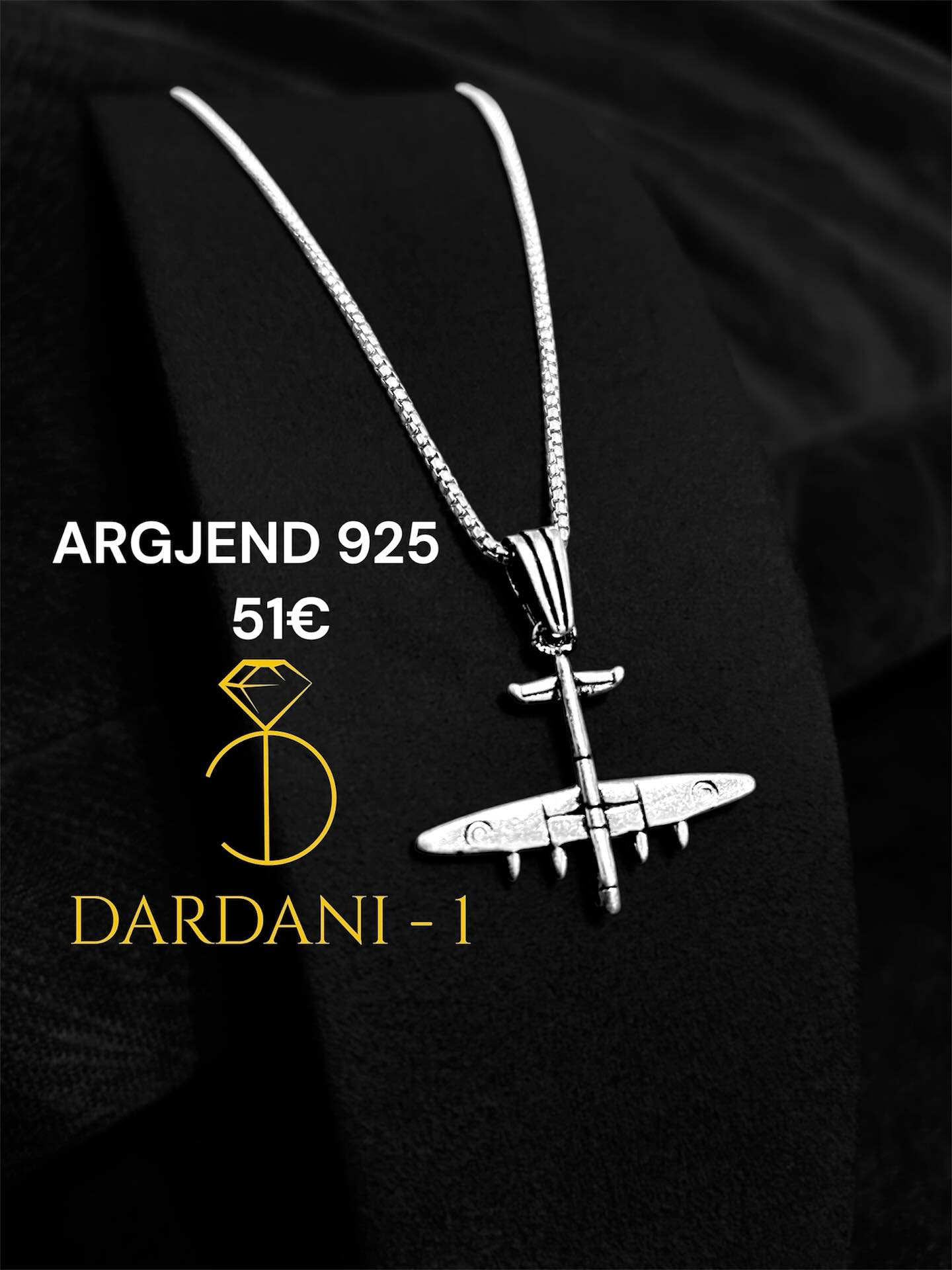 Varëse argjendi 925 me aeroplan – Argjendaria DARDANI-1